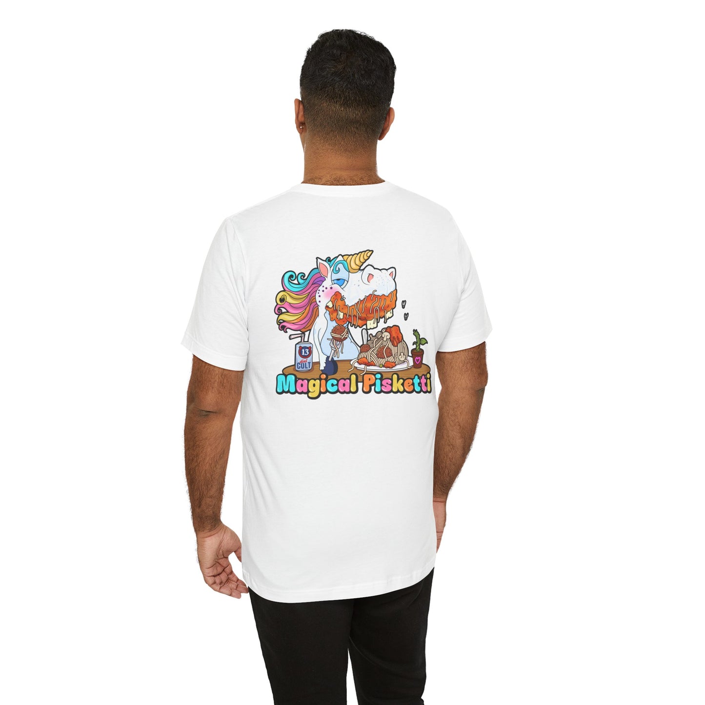 Magical Pisketti Unicorn Unisex Tee - Fun & Whimsical Short Sleeve T-Shirt