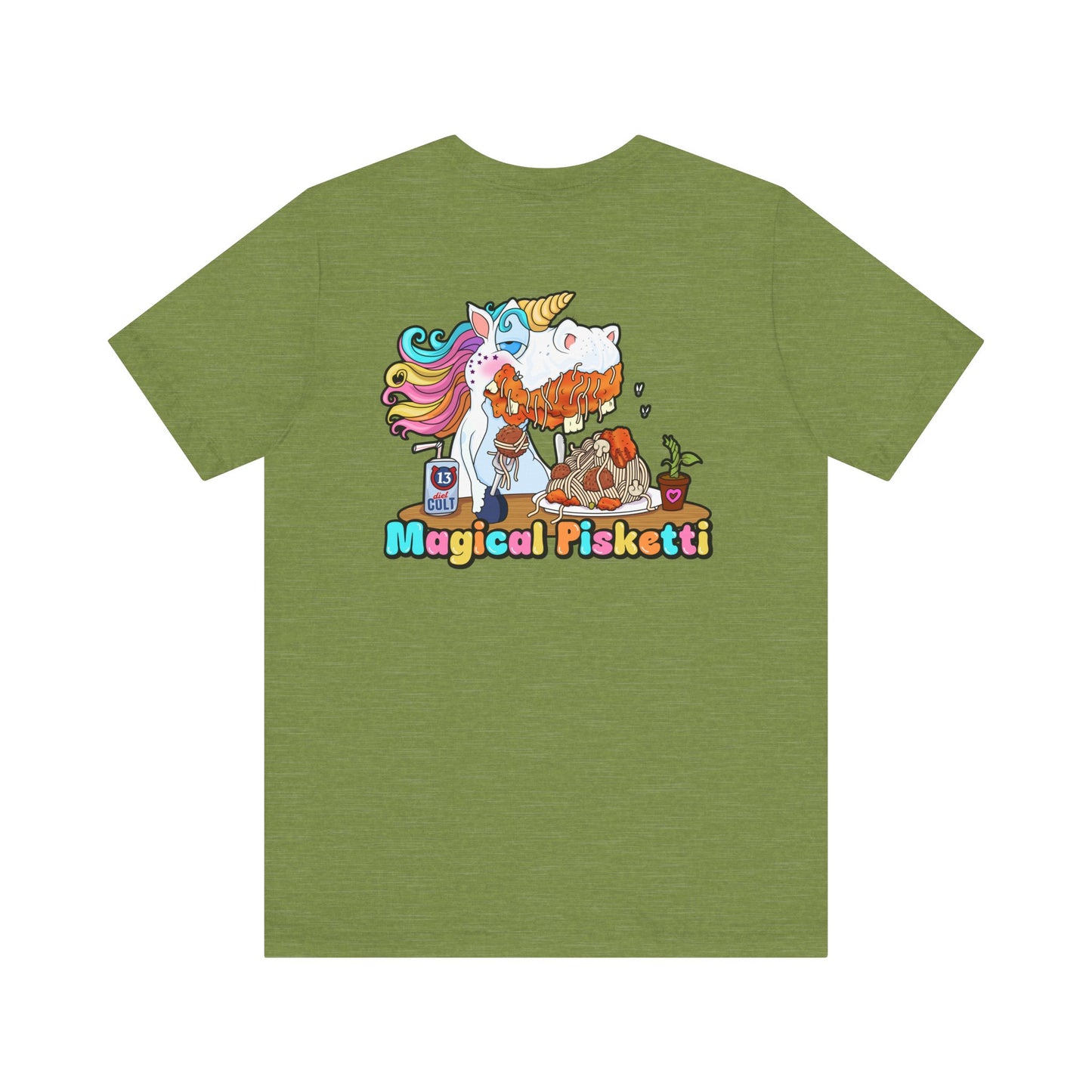 Magical Pisketti Unicorn Unisex Tee - Fun & Whimsical Short Sleeve T-Shirt