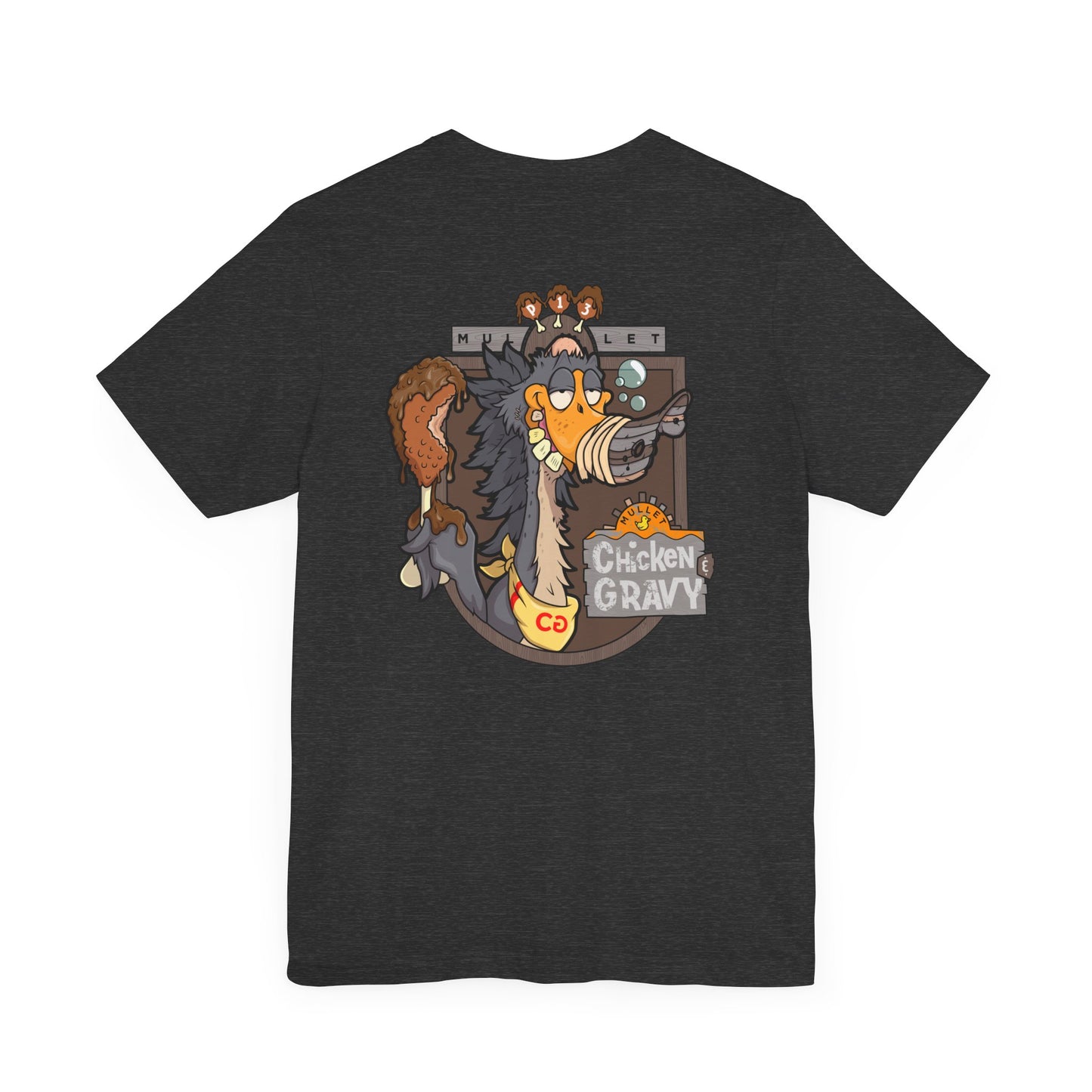 Funny Chicken and Gravy Unisex Tee, Humor T-Shirt, Gift for Food Lovers, Casual Wear, Unique Graphic Tee