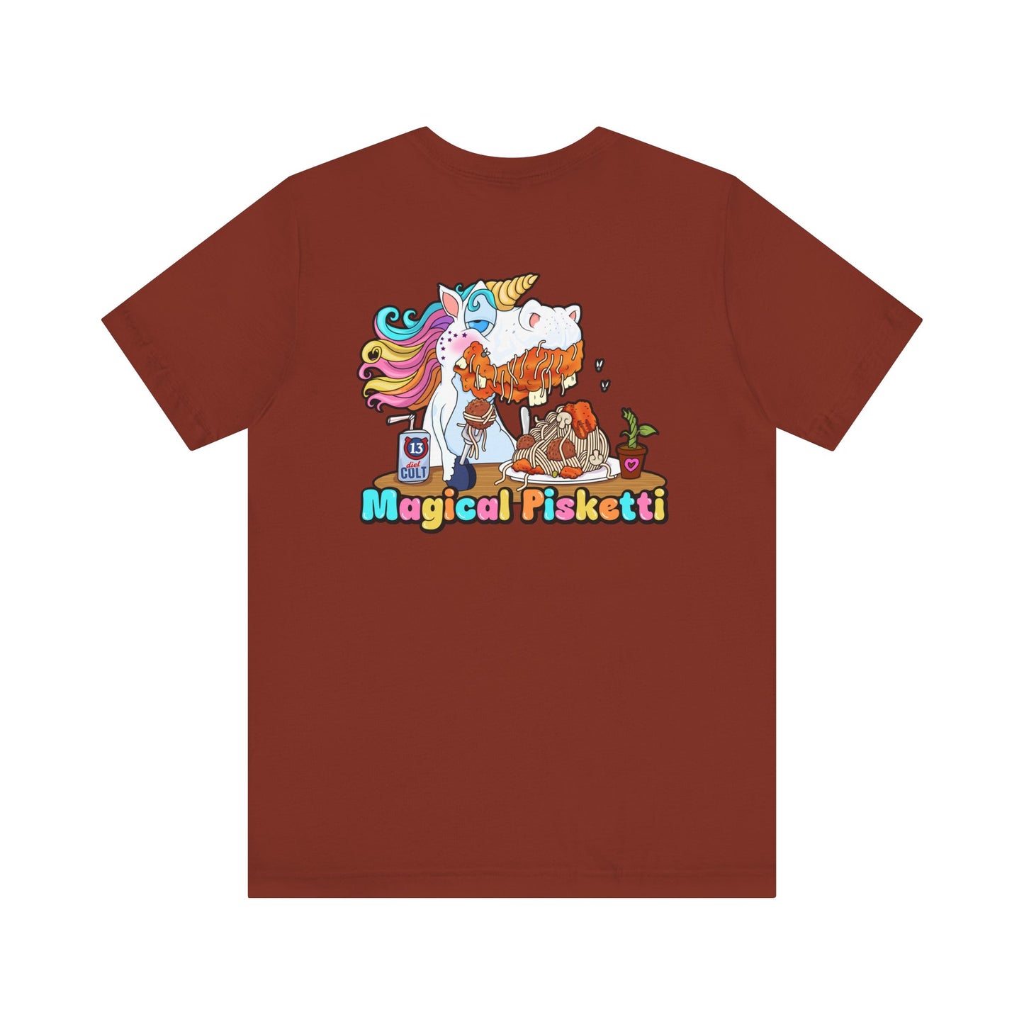 Magical Pisketti Unicorn Unisex Tee - Fun & Whimsical Short Sleeve T-Shirt