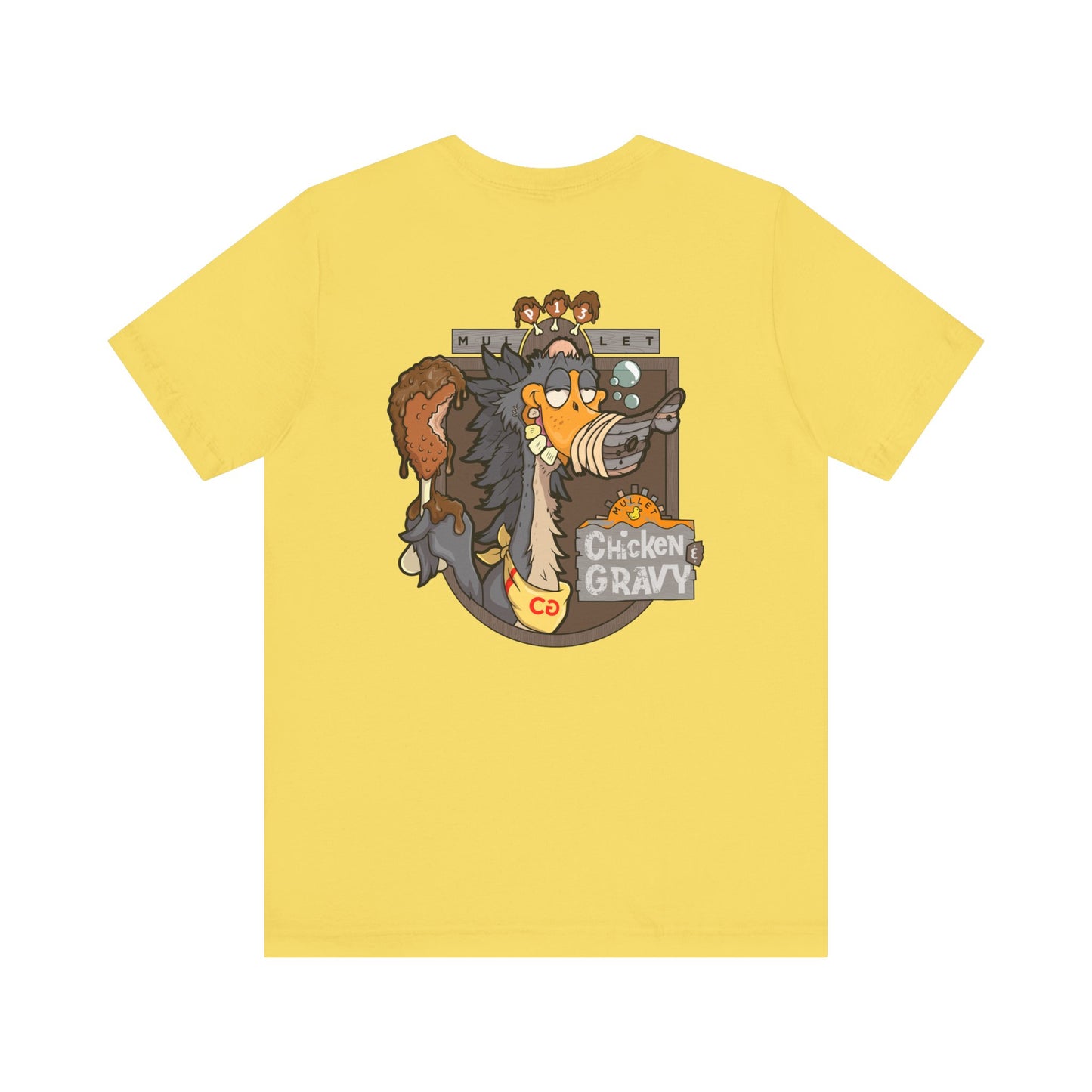 Funny Chicken and Gravy Unisex Tee, Humor T-Shirt, Gift for Food Lovers, Casual Wear, Unique Graphic Tee