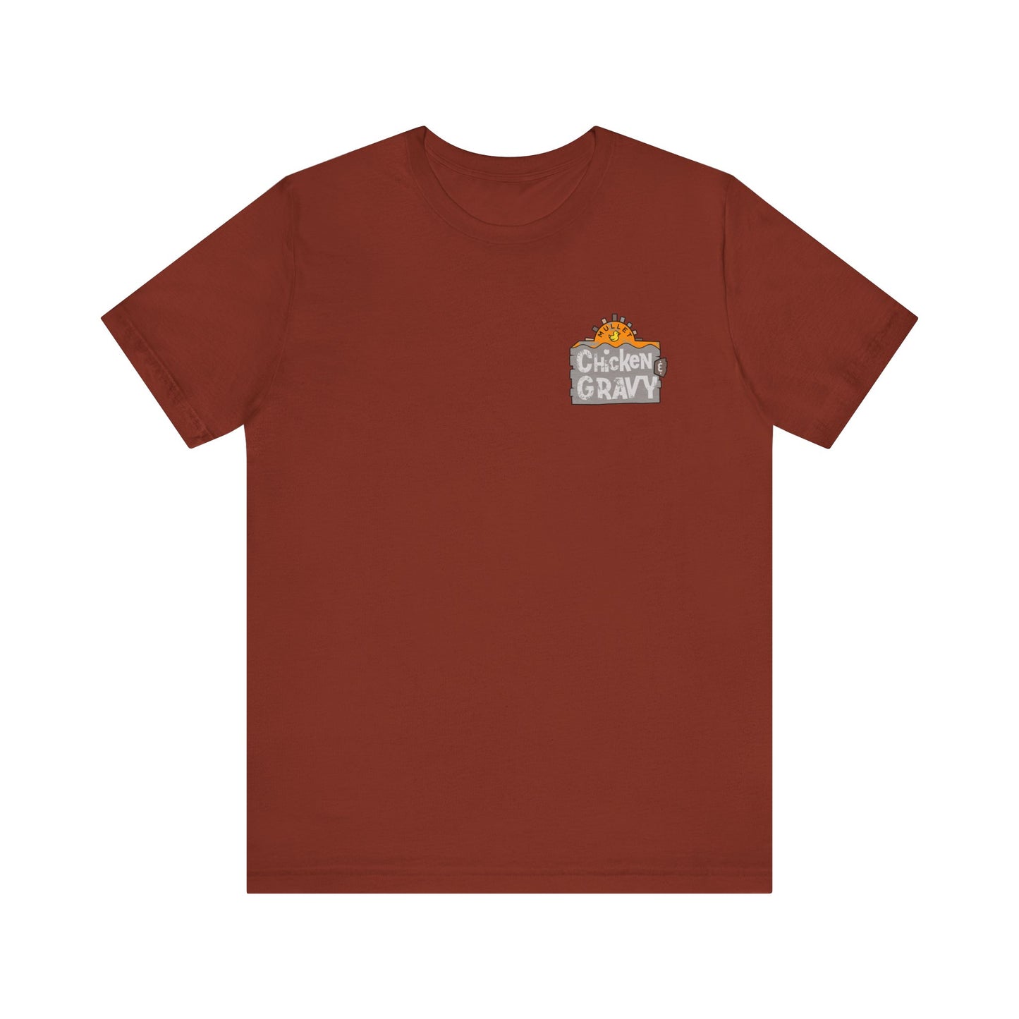 Funny Chicken and Gravy Unisex Tee, Humor T-Shirt, Gift for Food Lovers, Casual Wear, Unique Graphic Tee