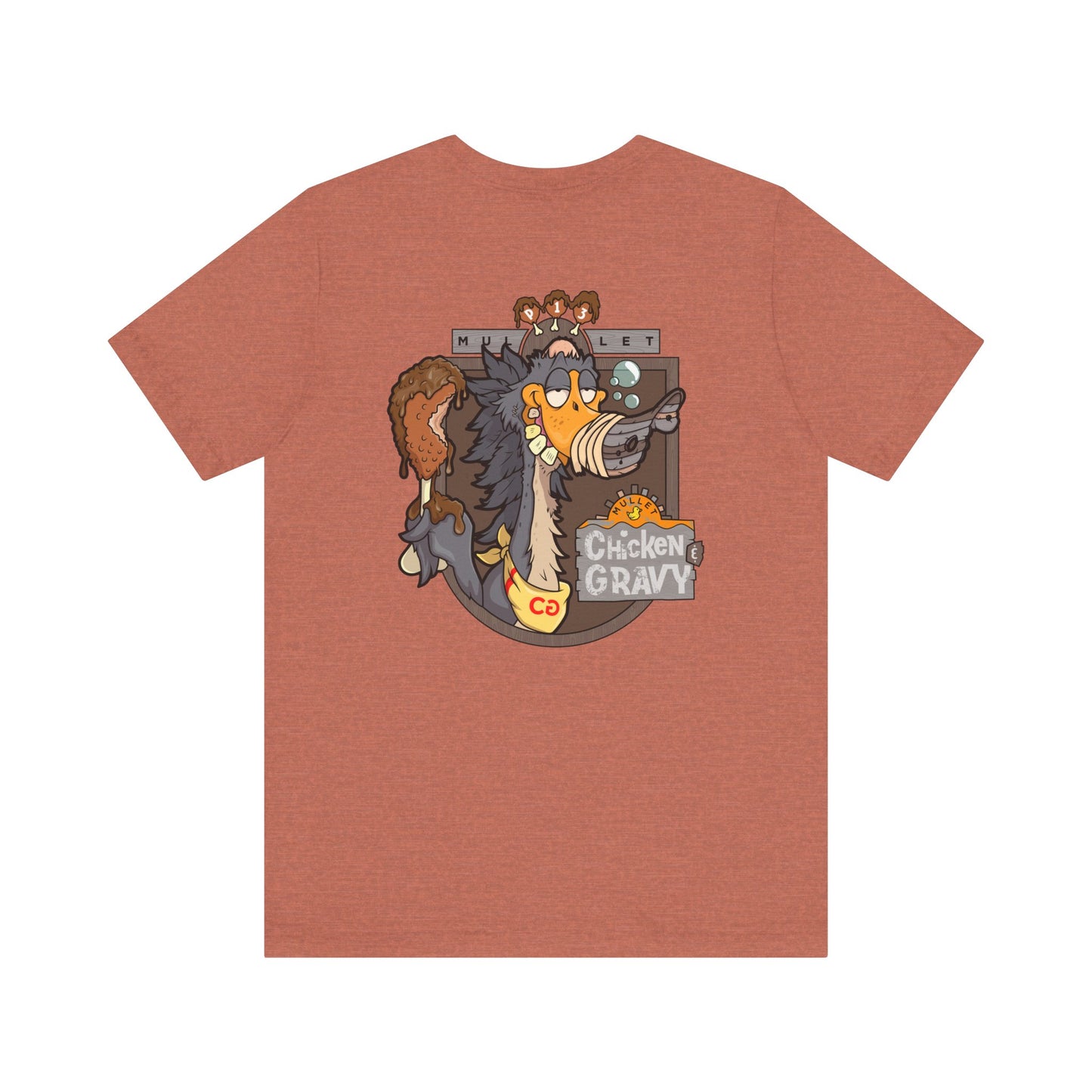 Funny Chicken and Gravy Unisex Tee, Humor T-Shirt, Gift for Food Lovers, Casual Wear, Unique Graphic Tee