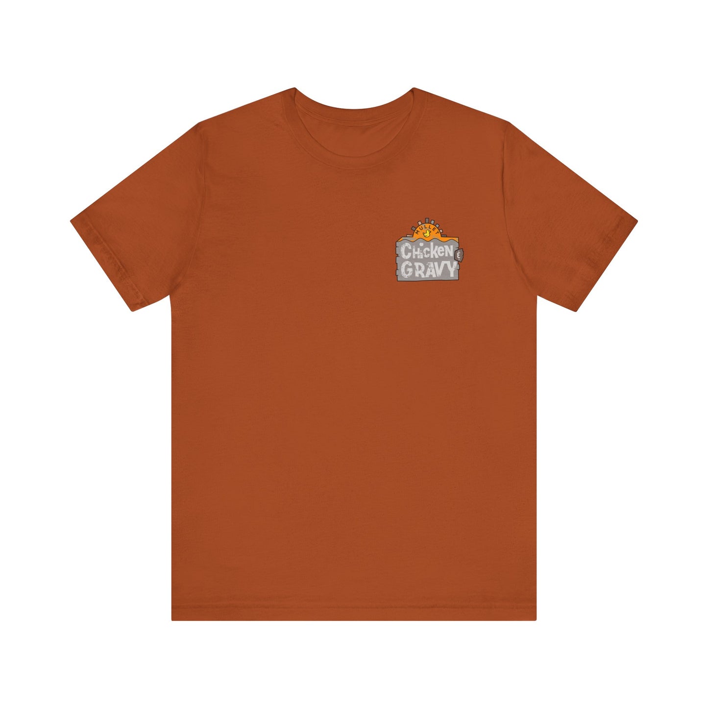 Funny Chicken and Gravy Unisex Tee, Humor T-Shirt, Gift for Food Lovers, Casual Wear, Unique Graphic Tee