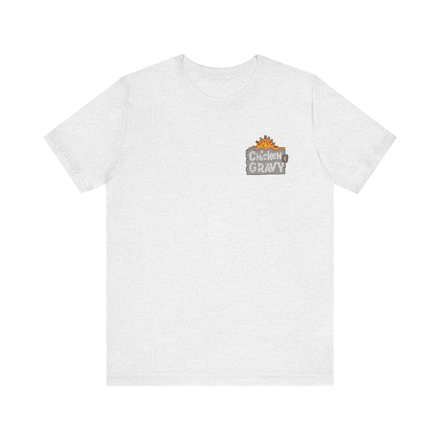 Funny Chicken and Gravy Unisex Tee, Humor T-Shirt, Gift for Food Lovers, Casual Wear, Unique Graphic Tee