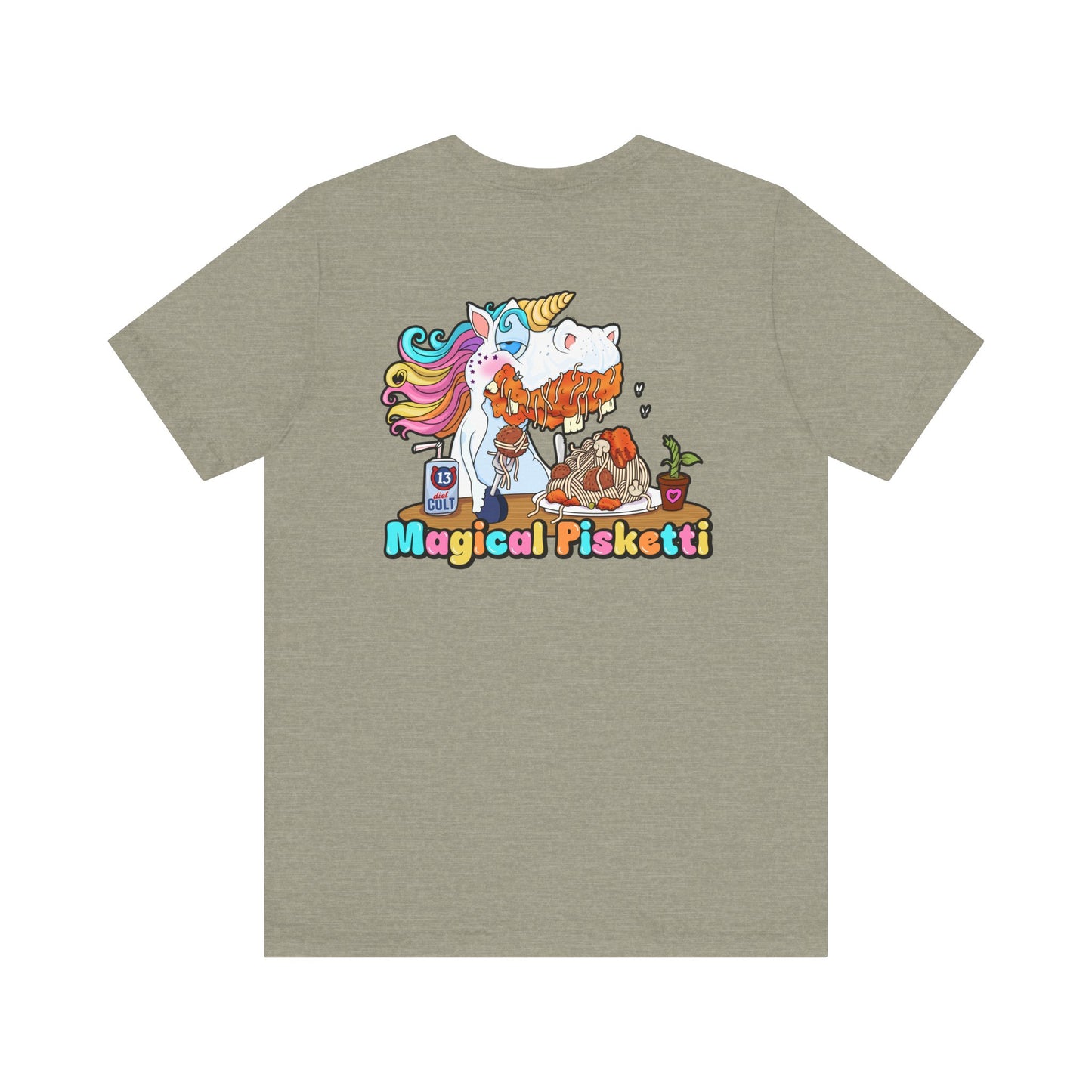 Magical Pisketti Unicorn Unisex Tee - Fun & Whimsical Short Sleeve T-Shirt