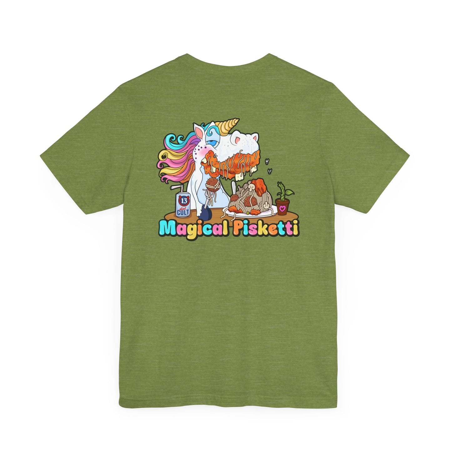 Magical Pisketti Unicorn Unisex Tee - Fun & Whimsical Short Sleeve T-Shirt