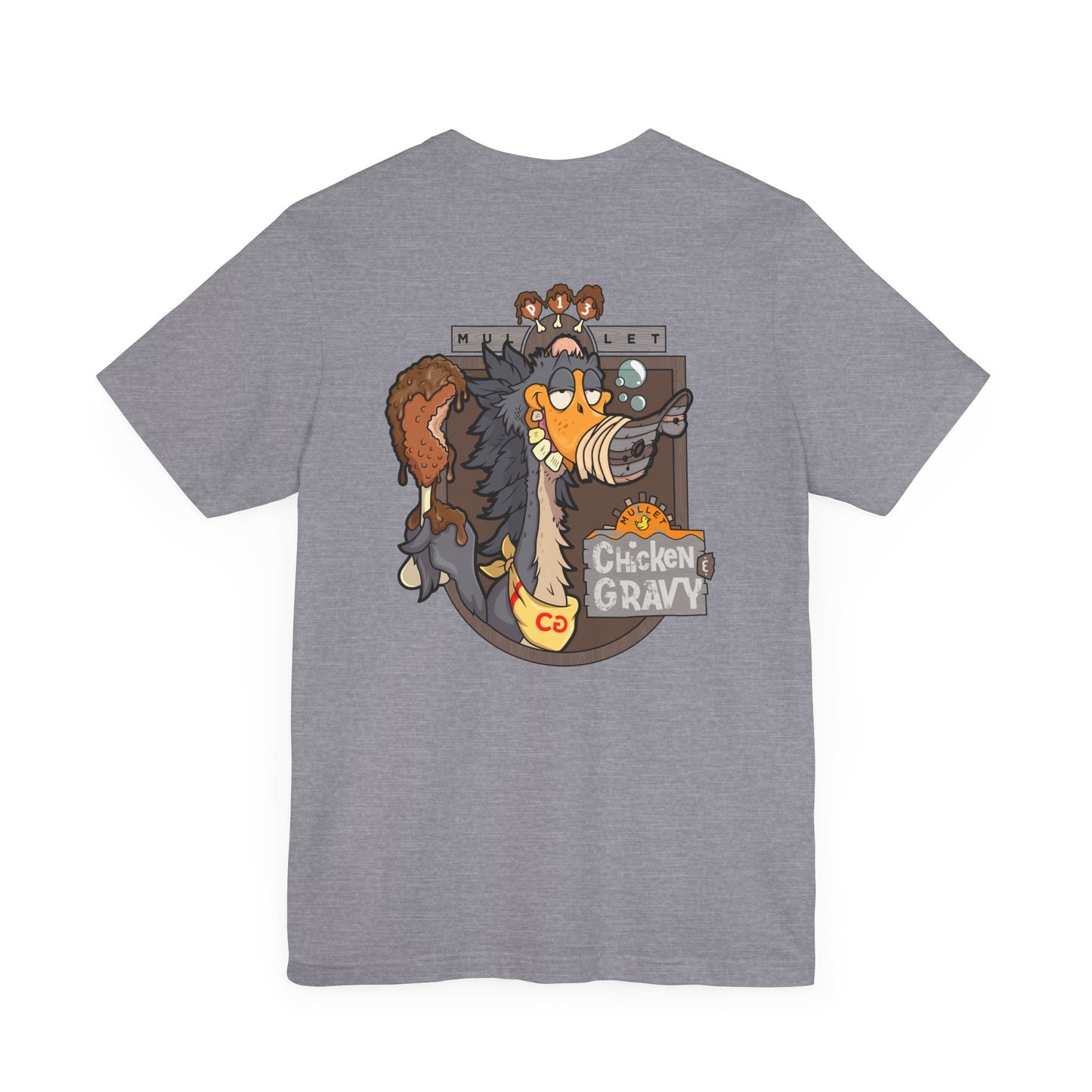 Funny Chicken and Gravy Unisex Tee, Humor T-Shirt, Gift for Food Lovers, Casual Wear, Unique Graphic Tee