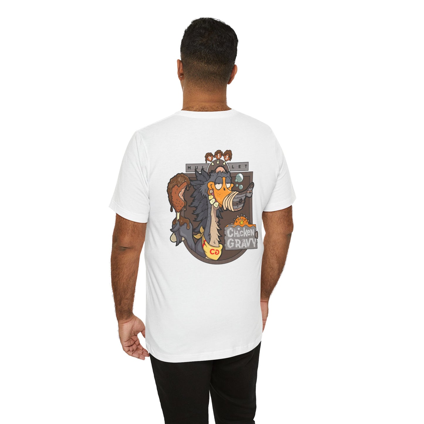 Funny Chicken and Gravy Unisex Tee, Humor T-Shirt, Gift for Food Lovers, Casual Wear, Unique Graphic Tee