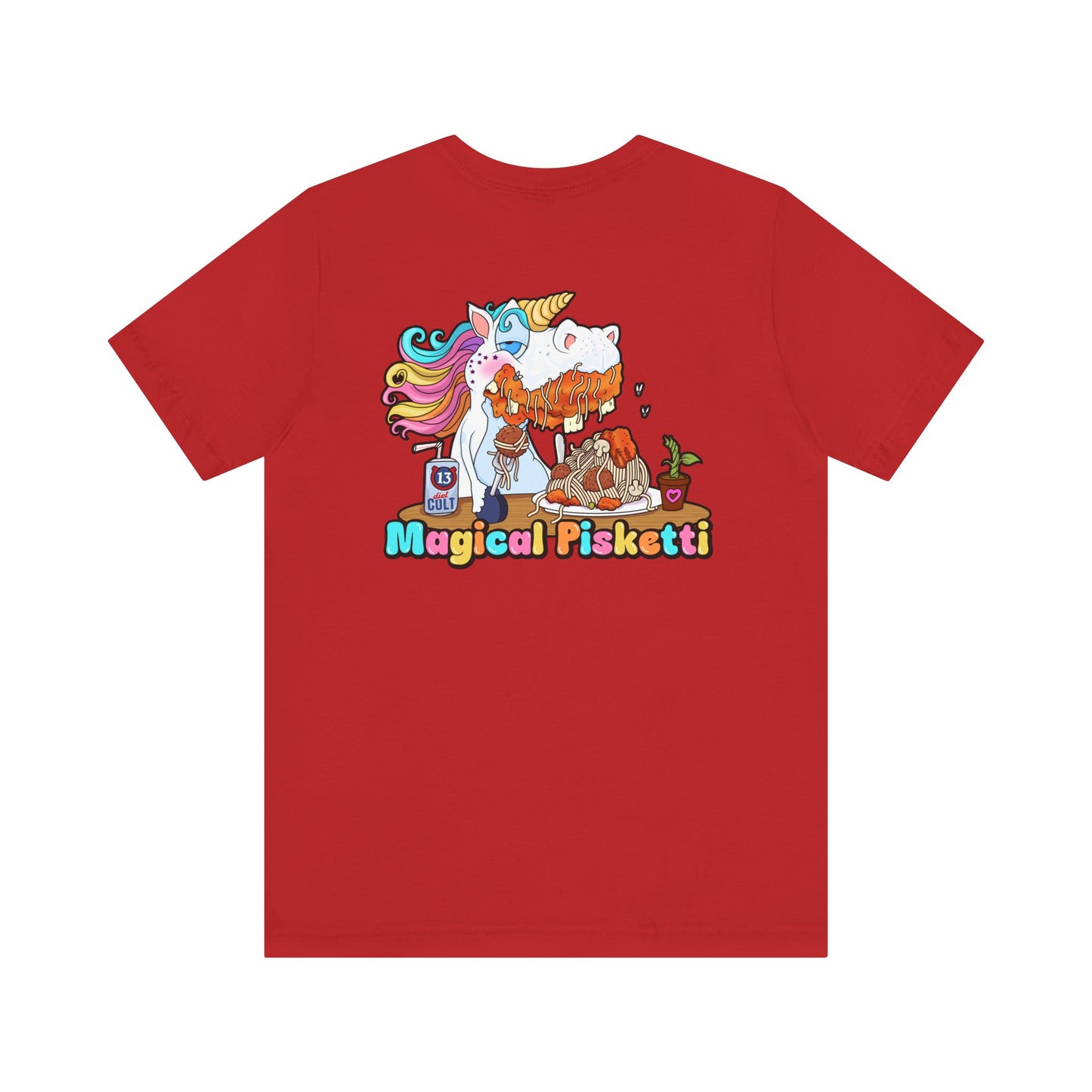 Magical Pisketti Unicorn Unisex Tee - Fun & Whimsical Short Sleeve T-Shirt