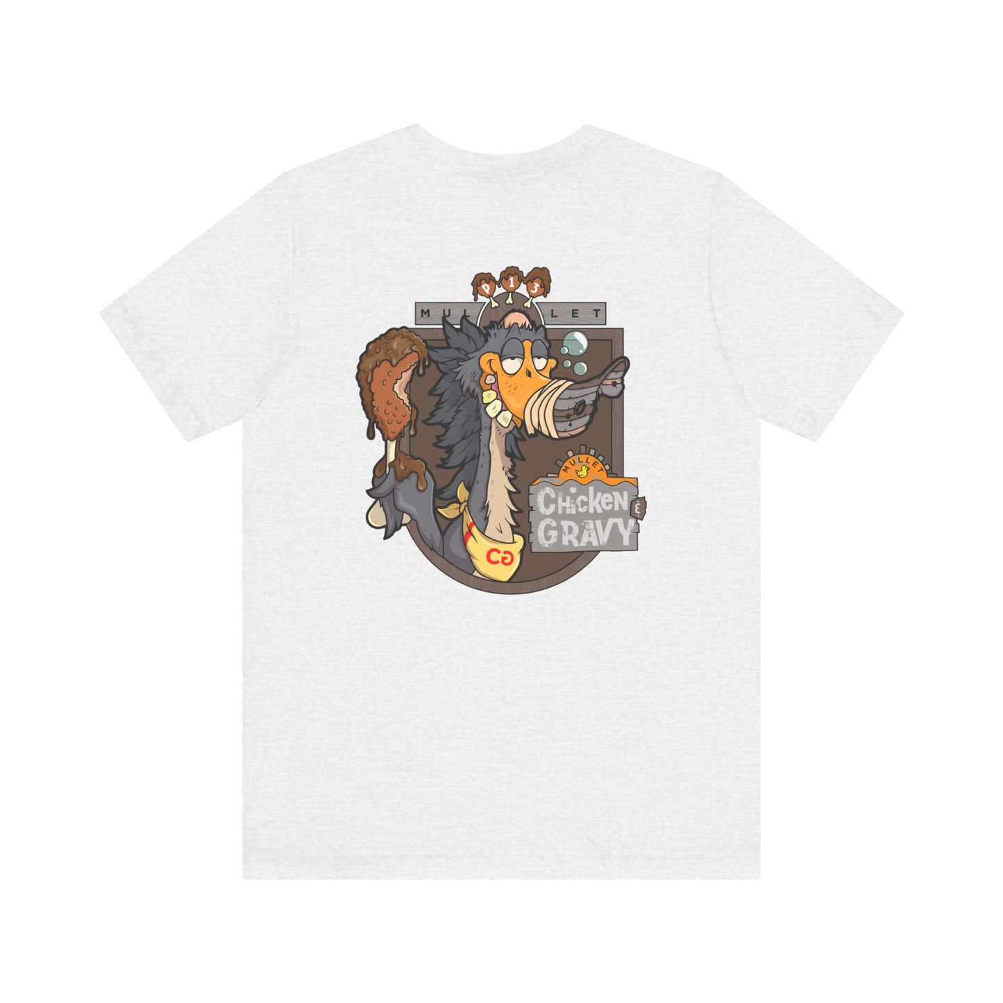 Funny Chicken and Gravy Unisex Tee, Humor T-Shirt, Gift for Food Lovers, Casual Wear, Unique Graphic Tee