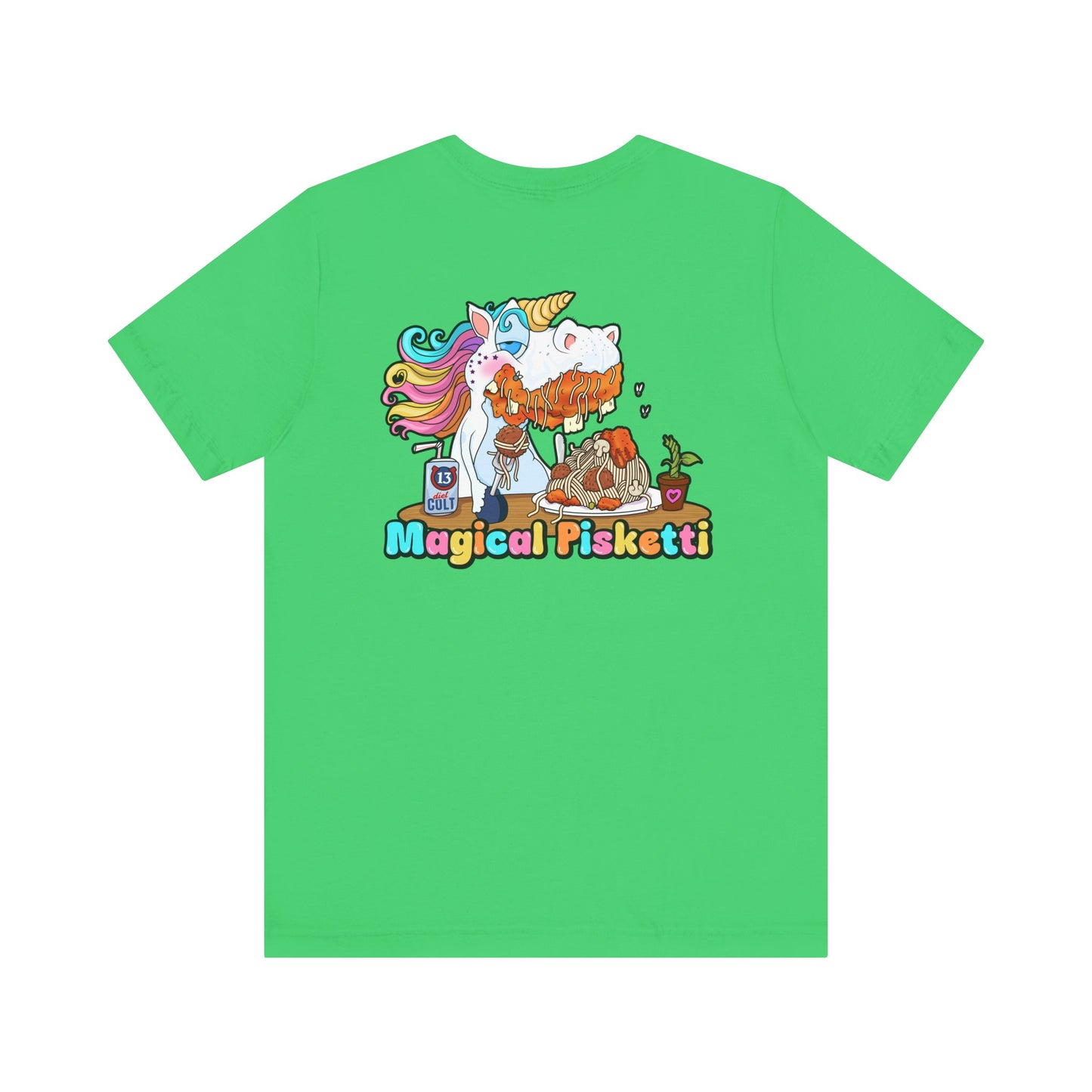 Magical Pisketti Unicorn Unisex Tee - Fun & Whimsical Short Sleeve T-Shirt