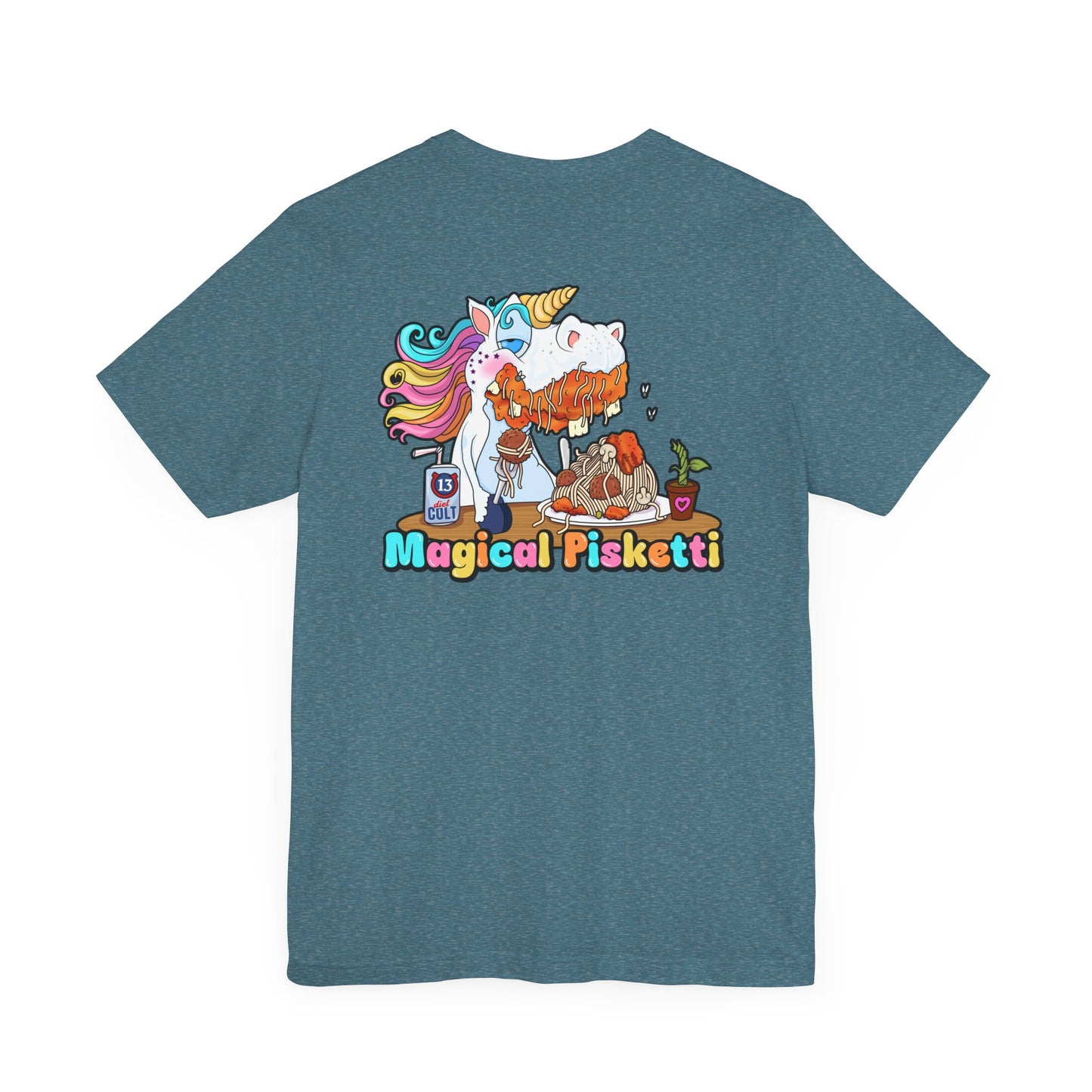 Magical Pisketti Unicorn Unisex Tee - Fun & Whimsical Short Sleeve T-Shirt