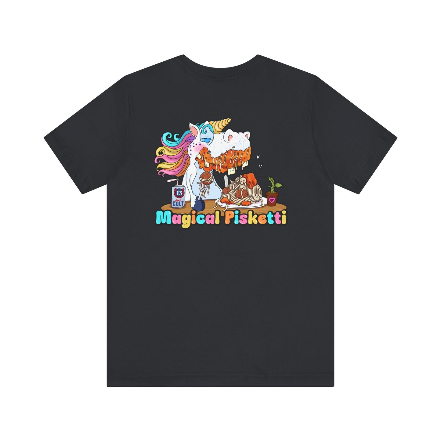 Magical Pisketti Unicorn Unisex Tee - Fun & Whimsical Short Sleeve T-Shirt