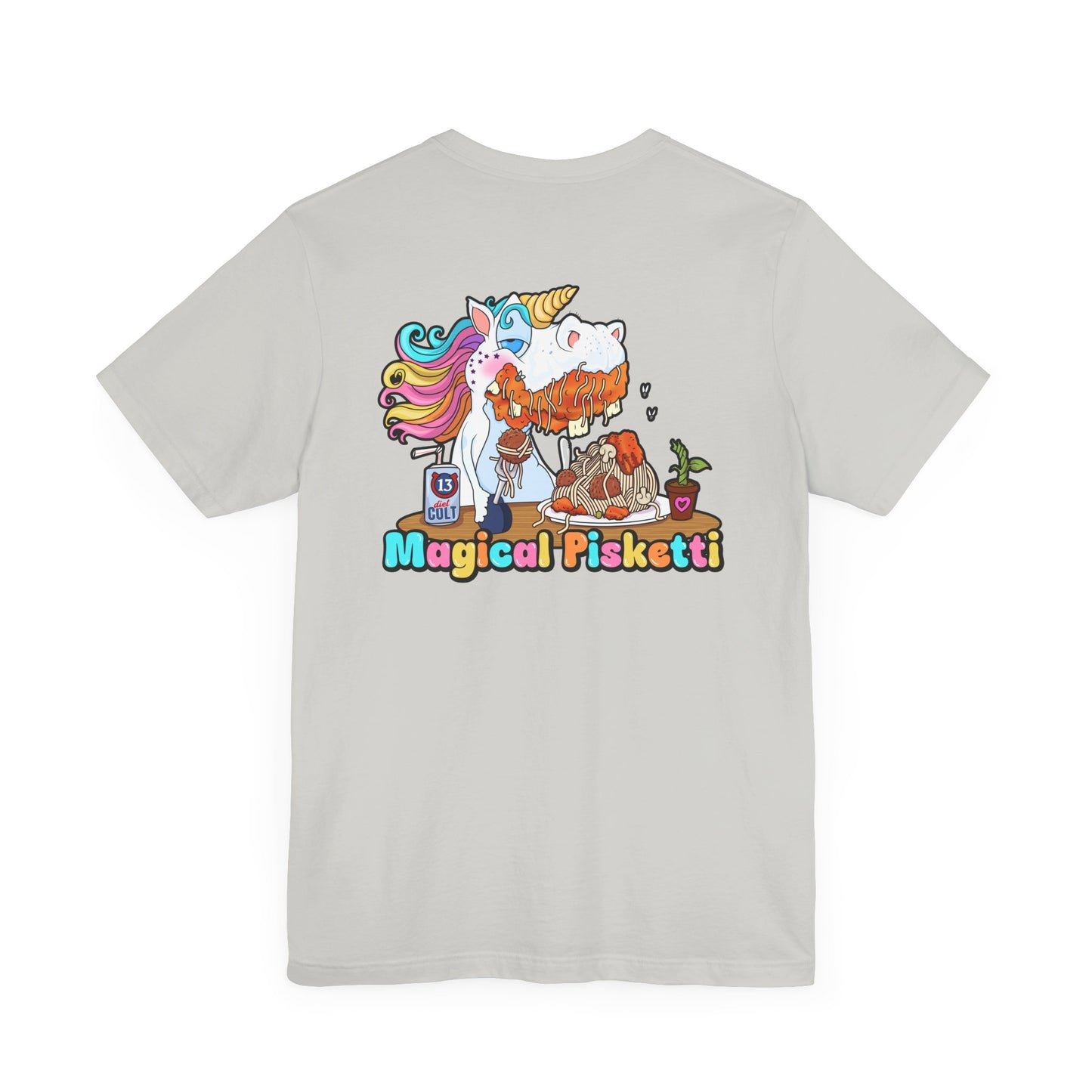 Magical Pisketti Unicorn Unisex Tee - Fun & Whimsical Short Sleeve T-Shirt