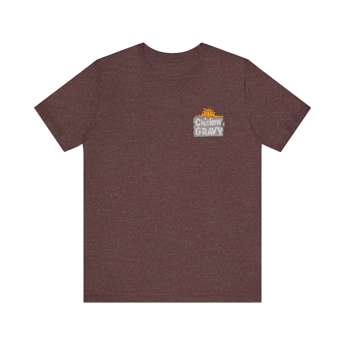 Funny Chicken and Gravy Unisex Tee, Humor T-Shirt, Gift for Food Lovers, Casual Wear, Unique Graphic Tee