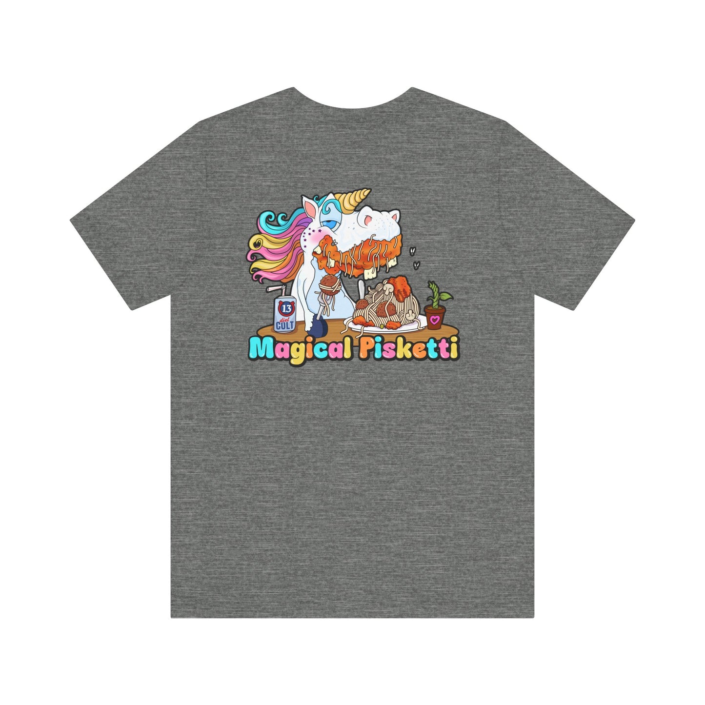 Magical Pisketti Unicorn Unisex Tee - Fun & Whimsical Short Sleeve T-Shirt