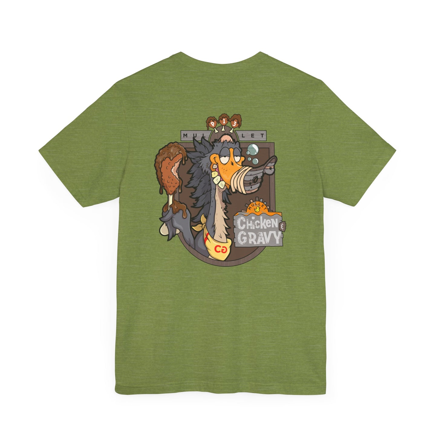 Funny Chicken and Gravy Unisex Tee, Humor T-Shirt, Gift for Food Lovers, Casual Wear, Unique Graphic Tee