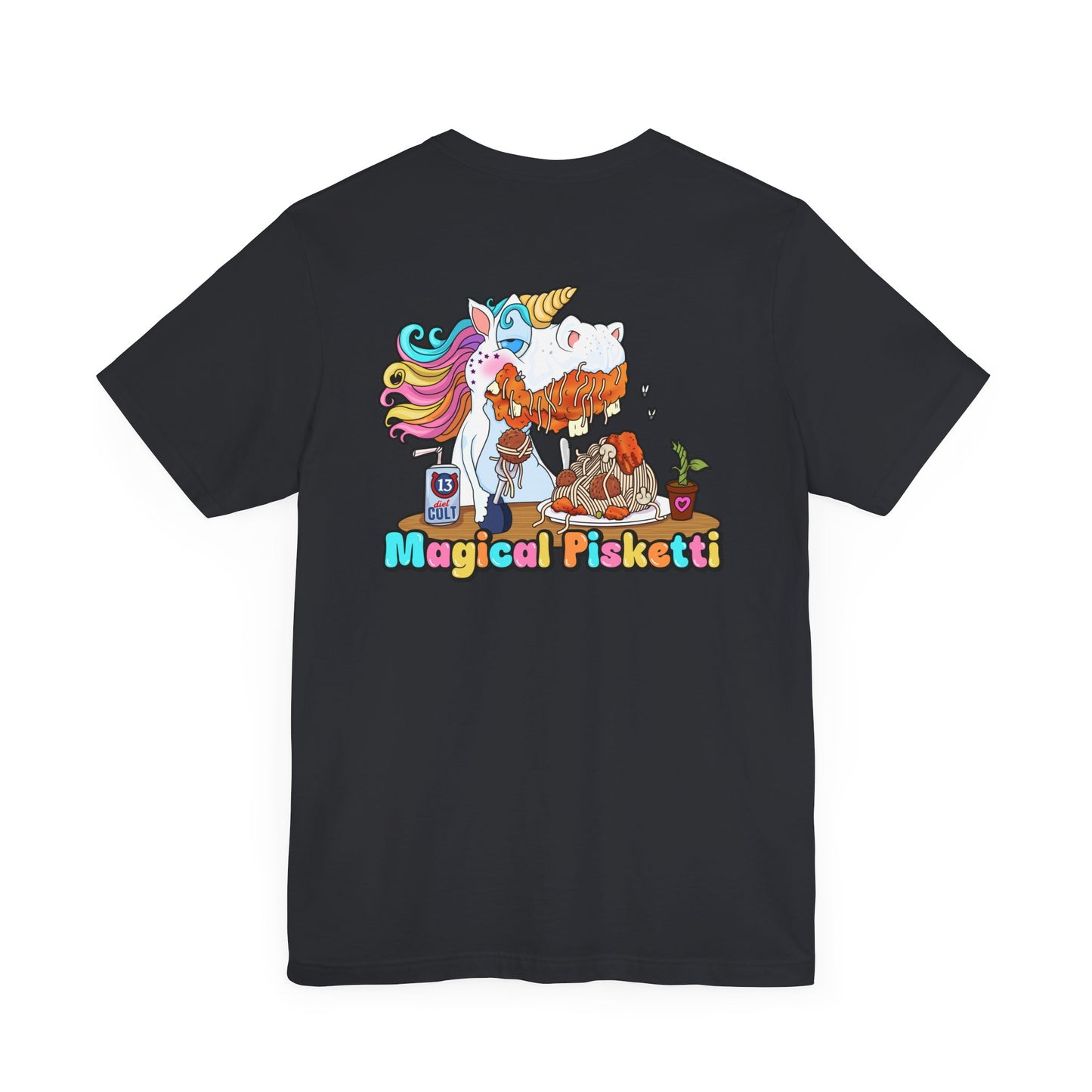 Magical Pisketti Unicorn Unisex Tee - Fun & Whimsical Short Sleeve T-Shirt