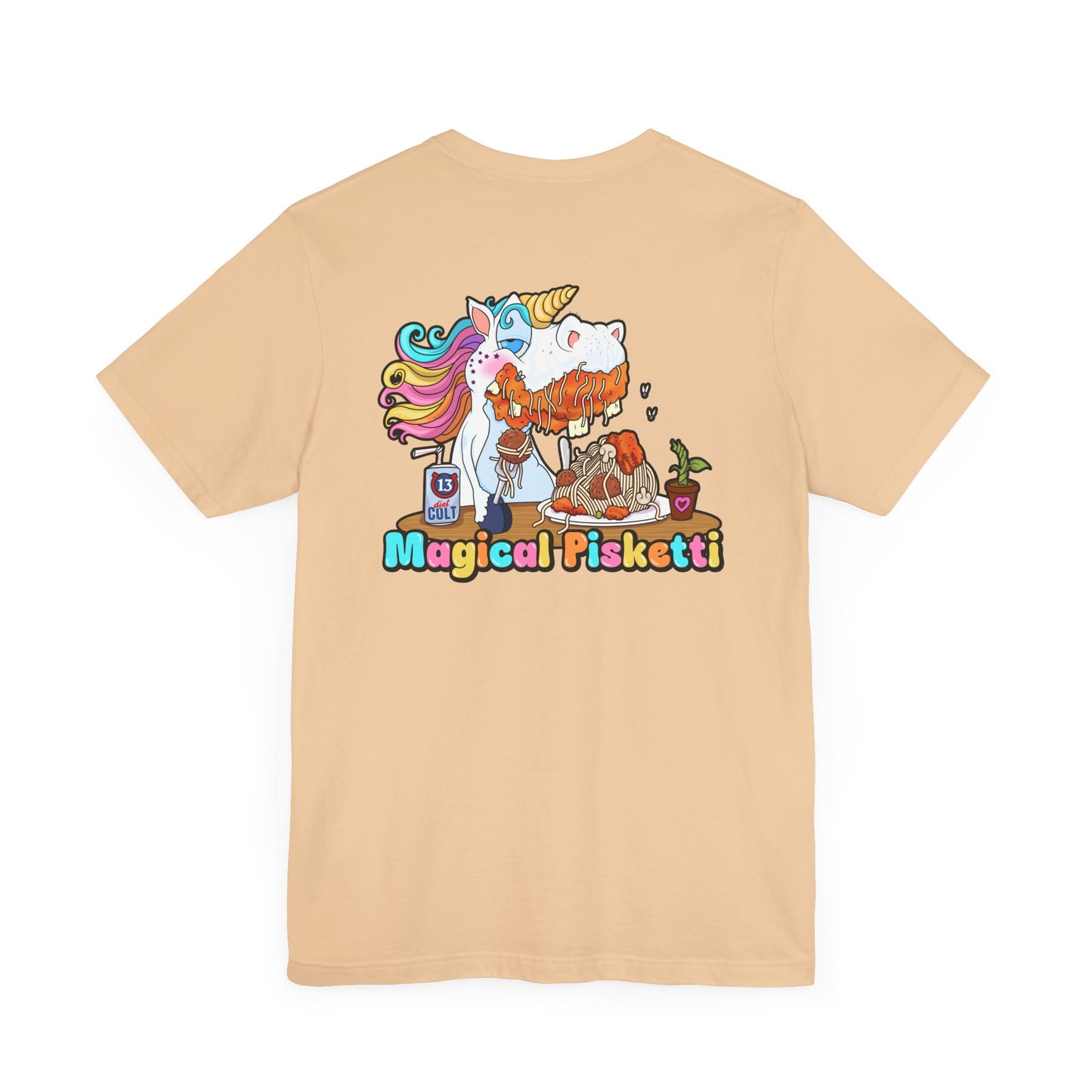 Magical Pisketti Unicorn Unisex Tee - Fun & Whimsical Short Sleeve T-Shirt