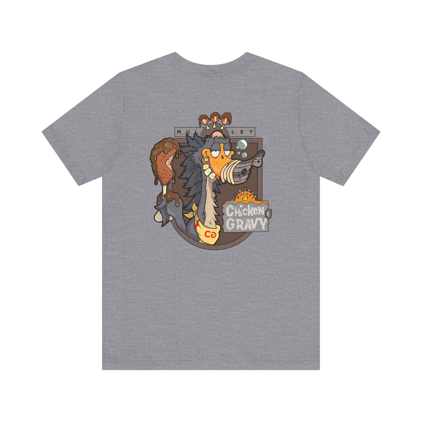 Funny Chicken and Gravy Unisex Tee, Humor T-Shirt, Gift for Food Lovers, Casual Wear, Unique Graphic Tee