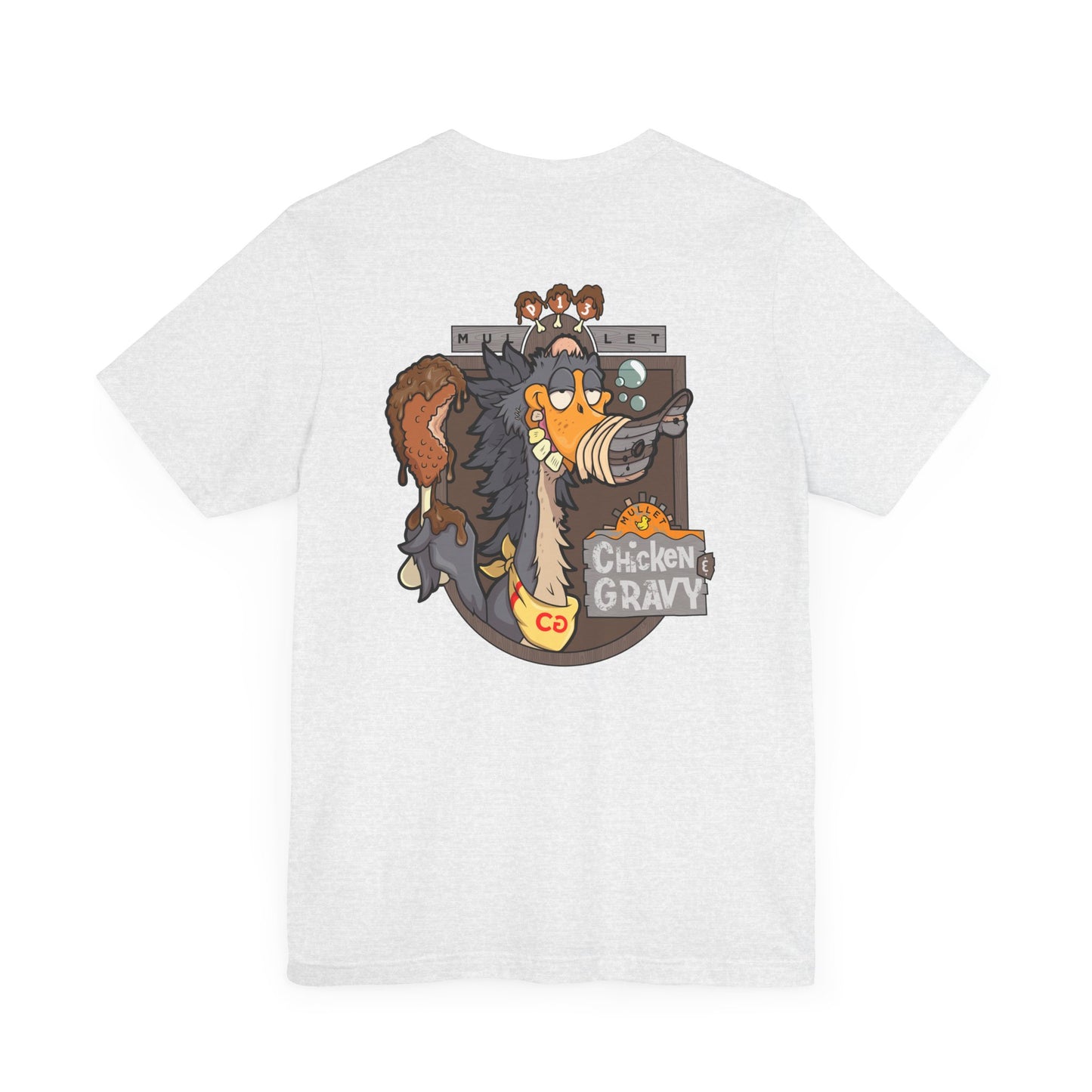Funny Chicken and Gravy Unisex Tee, Humor T-Shirt, Gift for Food Lovers, Casual Wear, Unique Graphic Tee