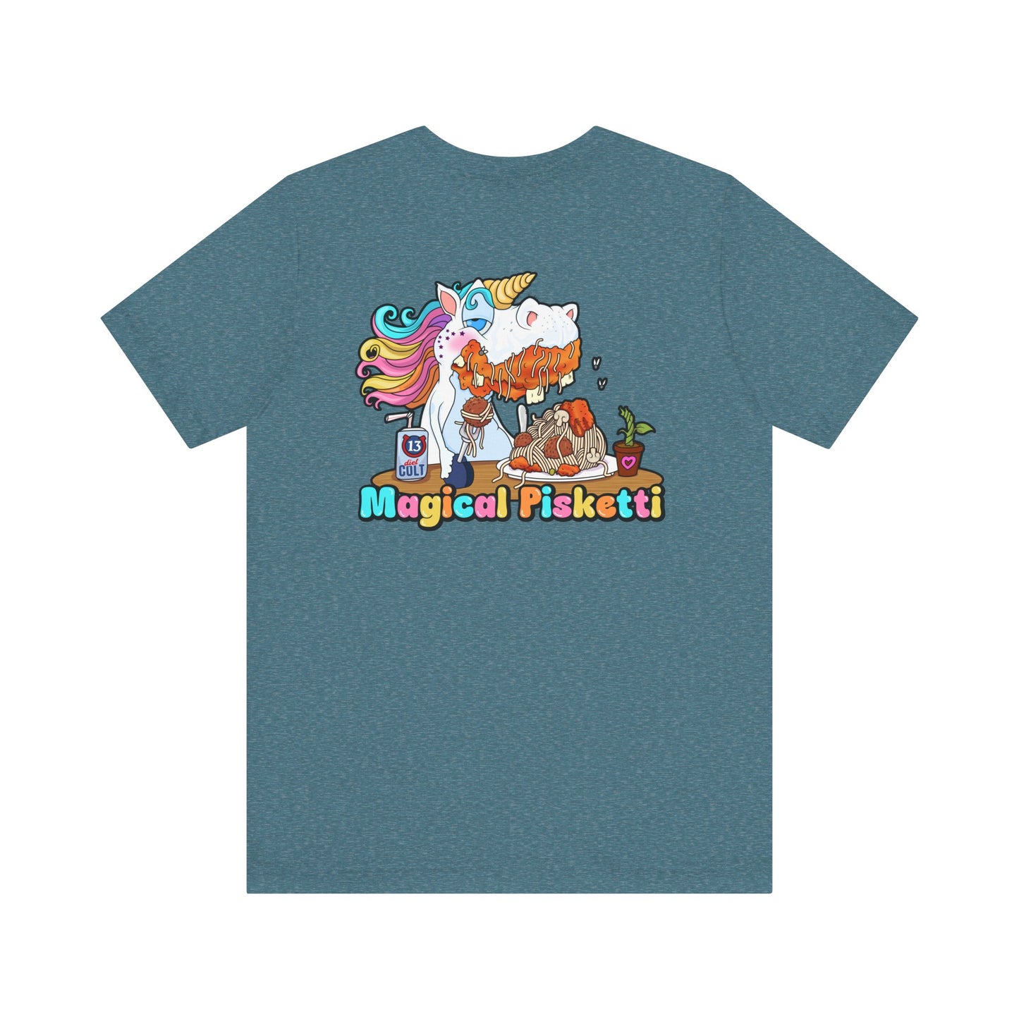 Magical Pisketti Unicorn Unisex Tee - Fun & Whimsical Short Sleeve T-Shirt