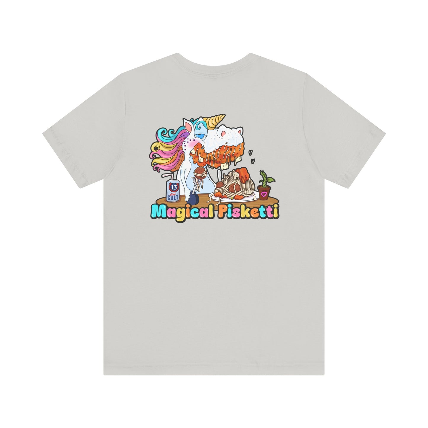 Magical Pisketti Unicorn Unisex Tee - Fun & Whimsical Short Sleeve T-Shirt