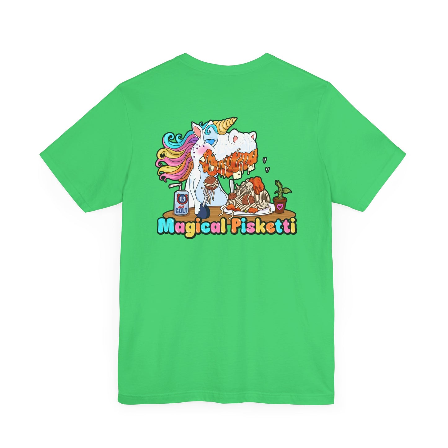 Magical Pisketti Unicorn Unisex Tee - Fun & Whimsical Short Sleeve T-Shirt