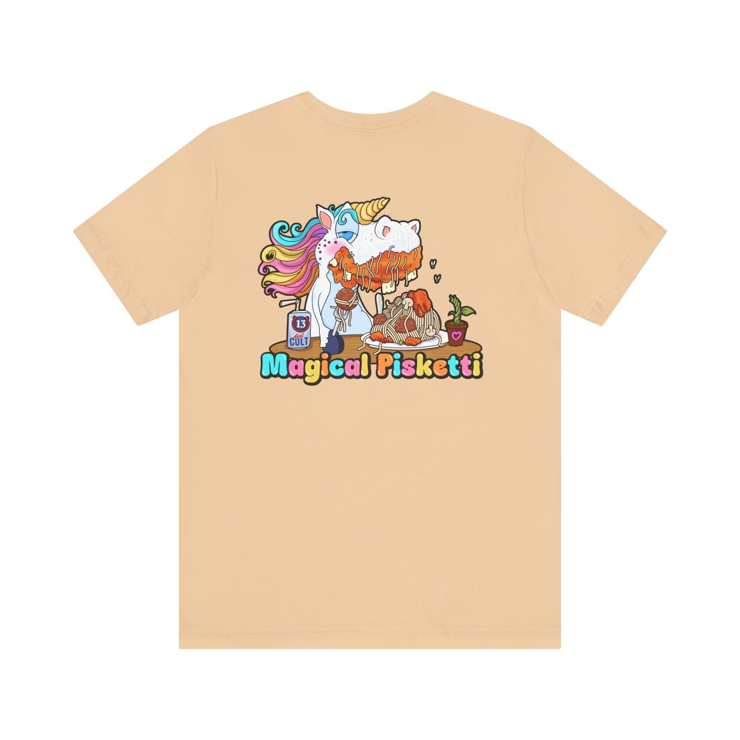 Magical Pisketti Unicorn Unisex Tee - Fun & Whimsical Short Sleeve T-Shirt
