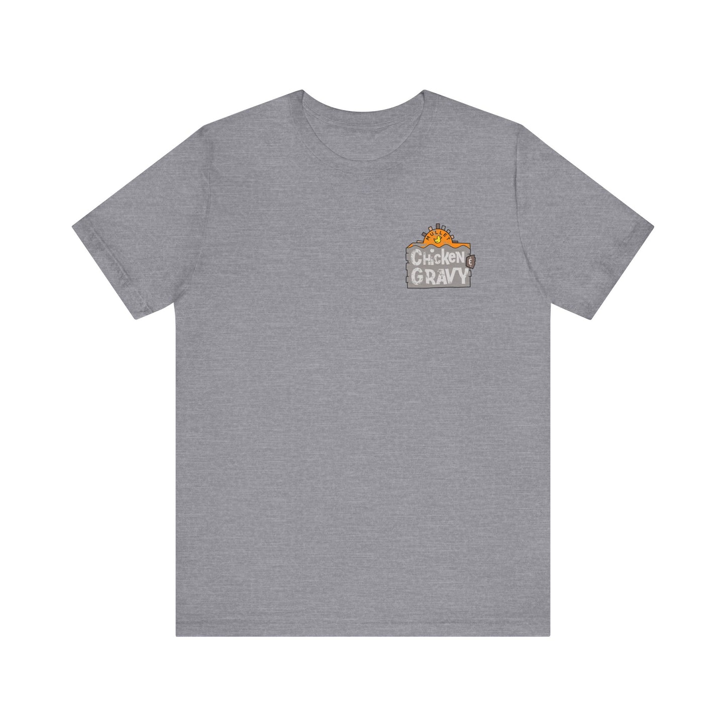 Funny Chicken and Gravy Unisex Tee, Humor T-Shirt, Gift for Food Lovers, Casual Wear, Unique Graphic Tee