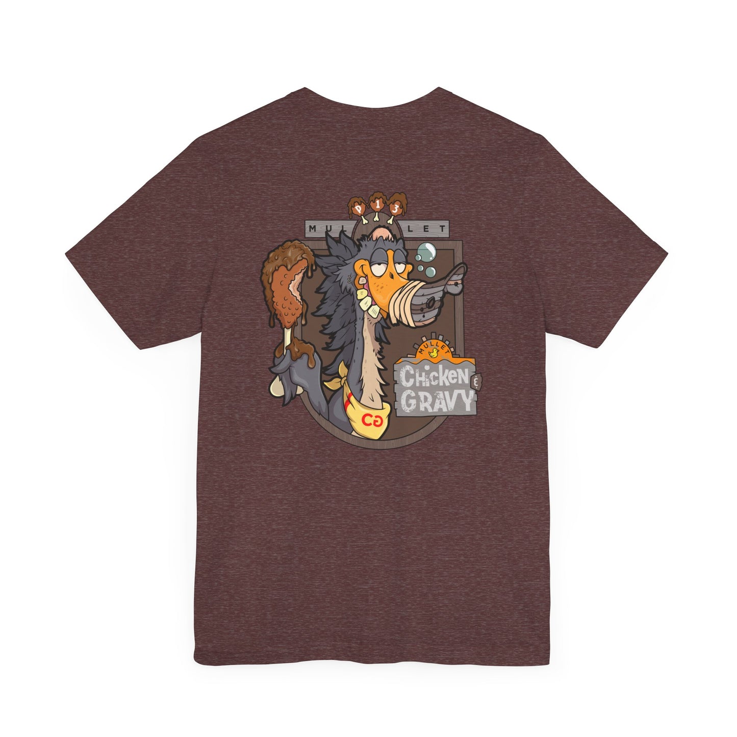 Funny Chicken and Gravy Unisex Tee, Humor T-Shirt, Gift for Food Lovers, Casual Wear, Unique Graphic Tee