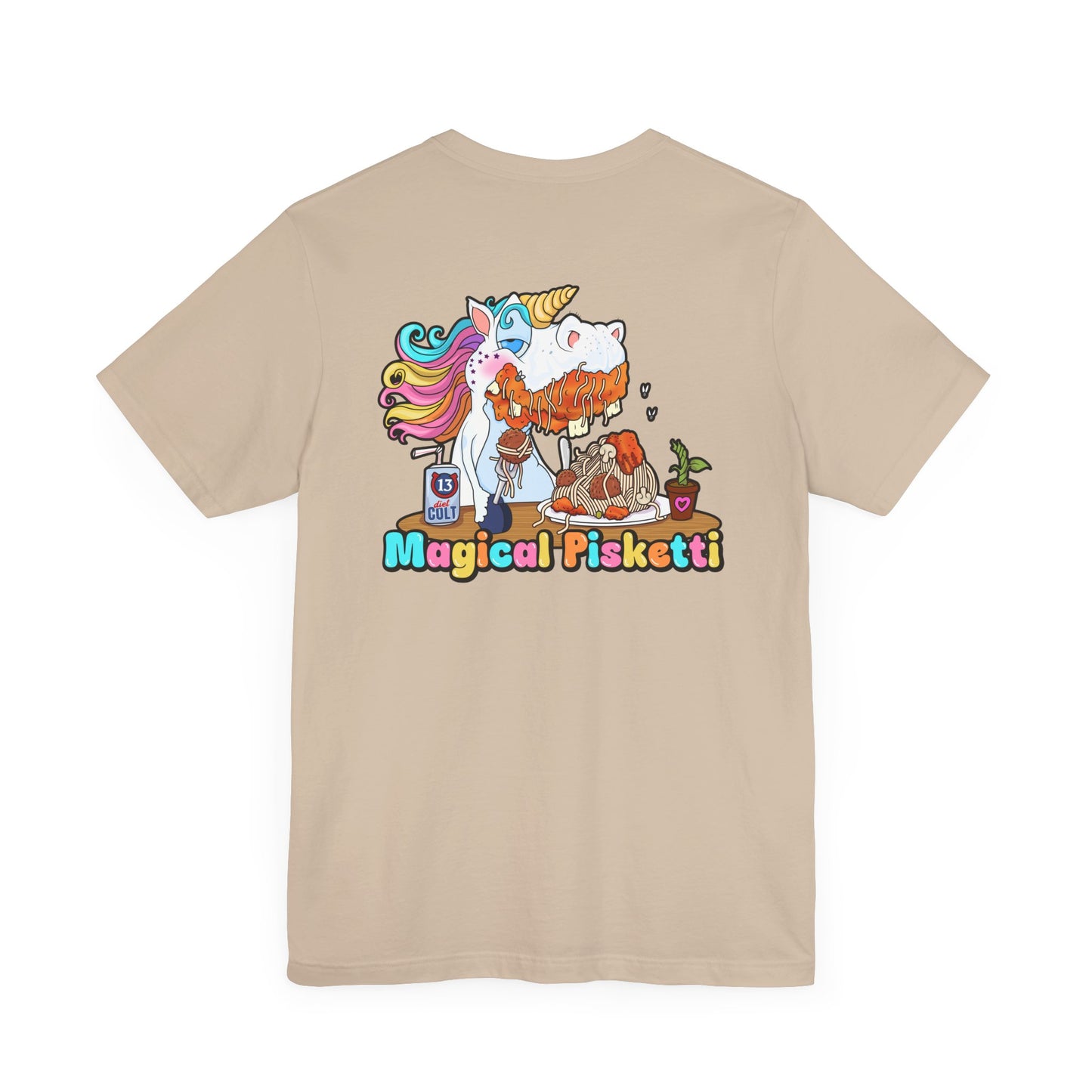 Magical Pisketti Unicorn Unisex Tee - Fun & Whimsical Short Sleeve T-Shirt