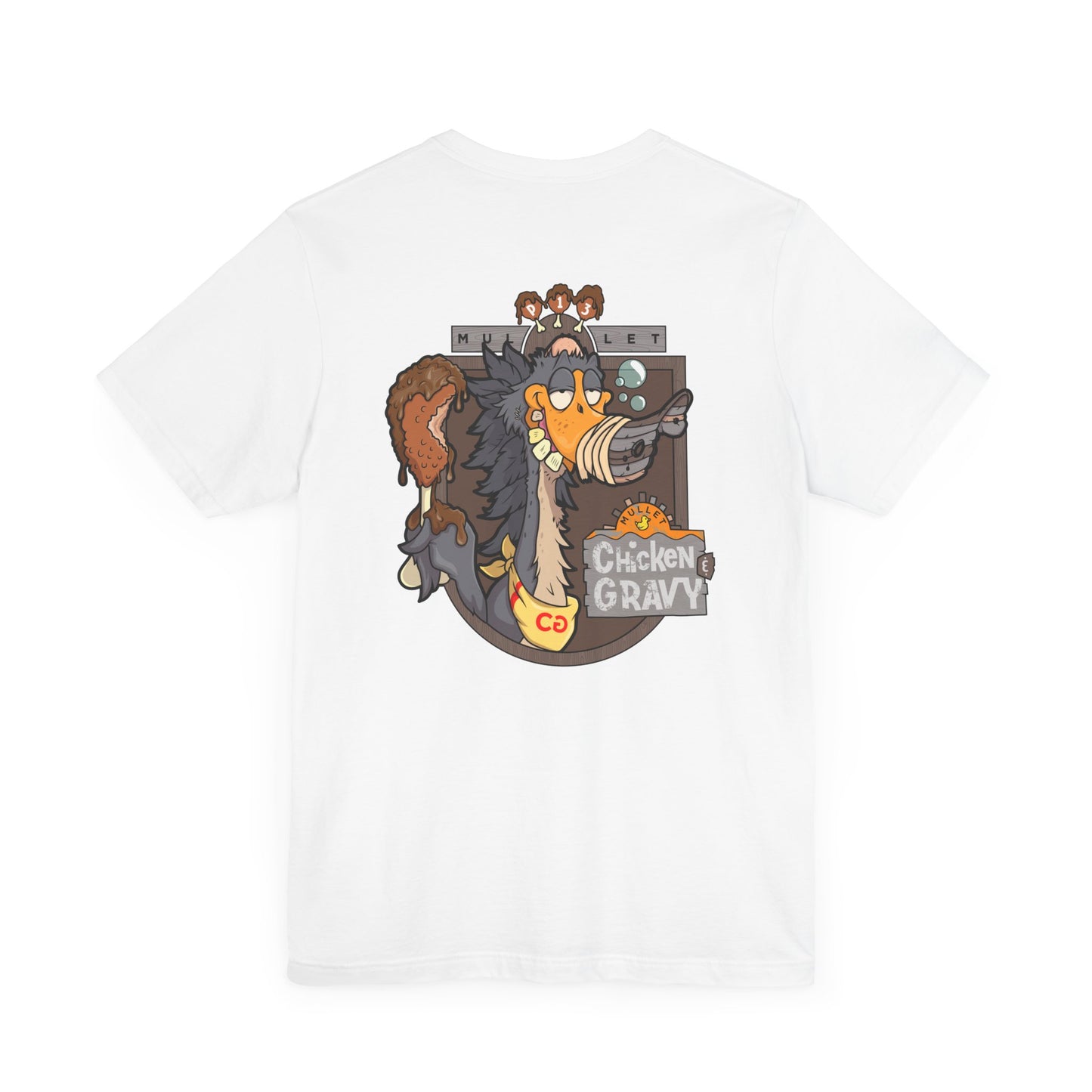 Funny Chicken and Gravy Unisex Tee, Humor T-Shirt, Gift for Food Lovers, Casual Wear, Unique Graphic Tee