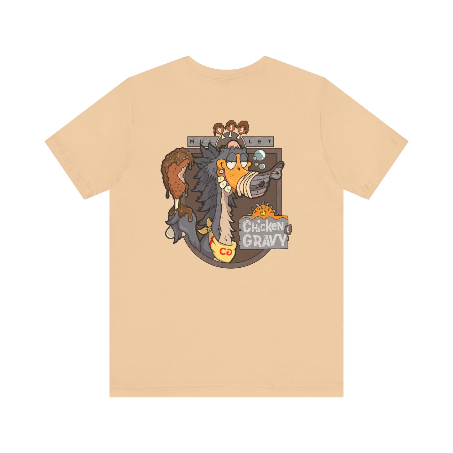 Funny Chicken and Gravy Unisex Tee, Humor T-Shirt, Gift for Food Lovers, Casual Wear, Unique Graphic Tee