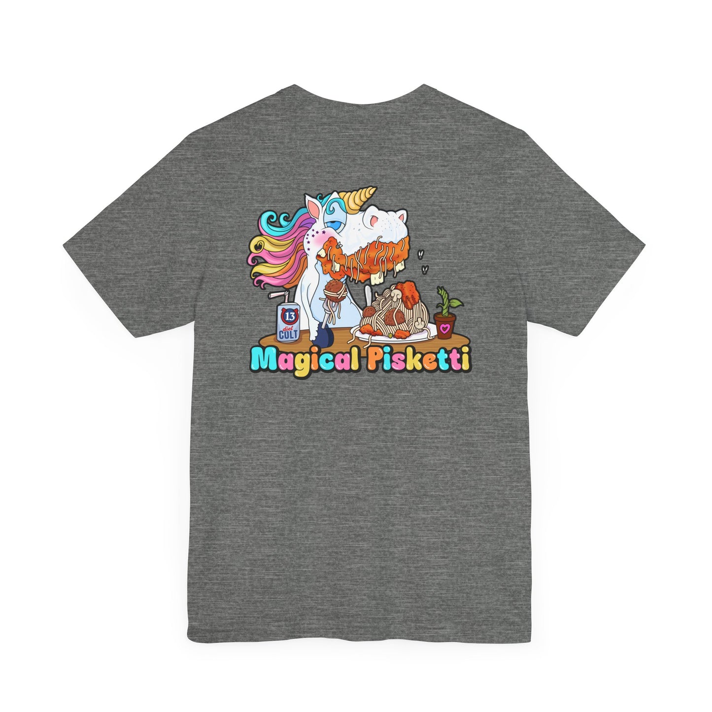 Magical Pisketti Unicorn Unisex Tee - Fun & Whimsical Short Sleeve T-Shirt