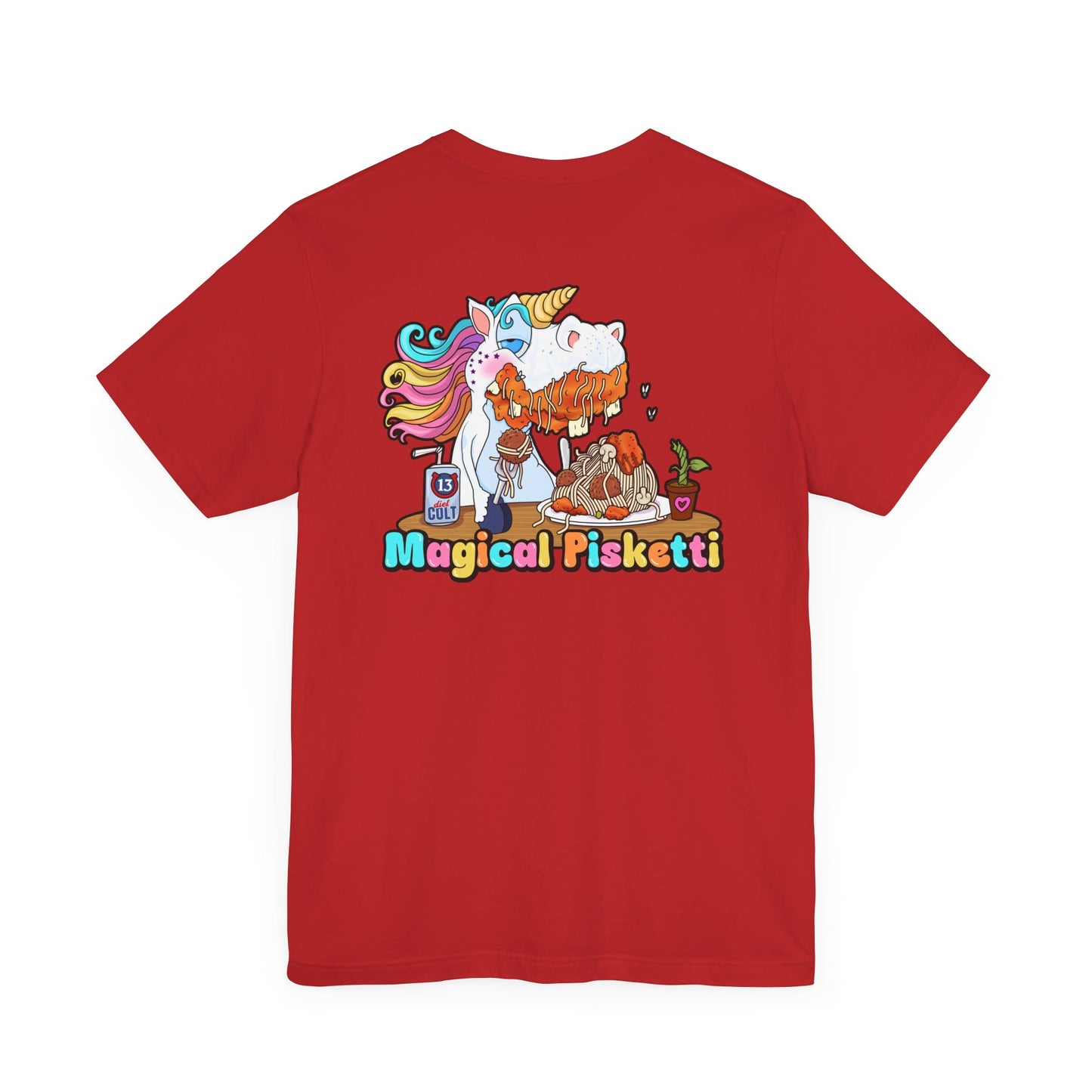Magical Pisketti Unicorn Unisex Tee - Fun & Whimsical Short Sleeve T-Shirt