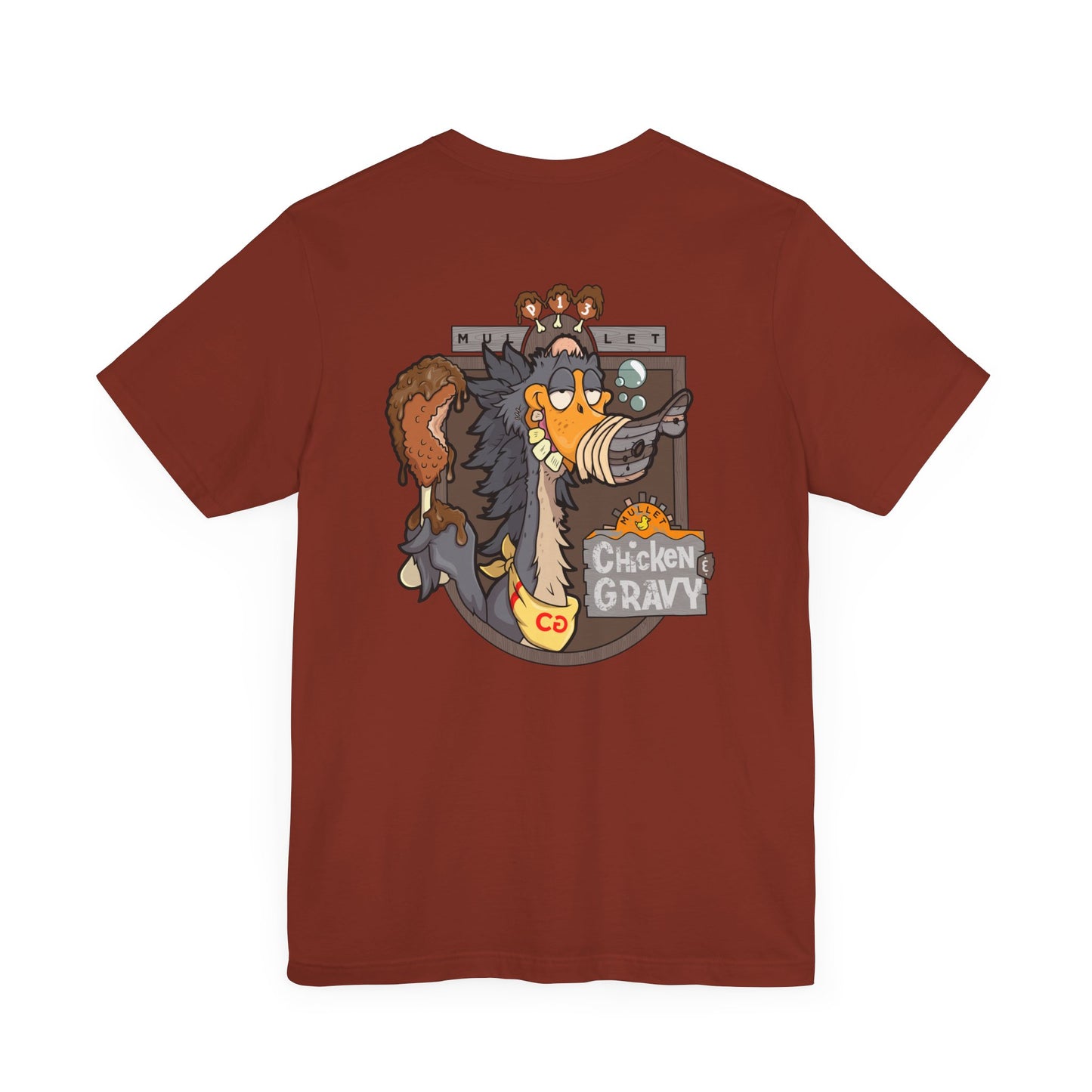 Funny Chicken and Gravy Unisex Tee, Humor T-Shirt, Gift for Food Lovers, Casual Wear, Unique Graphic Tee