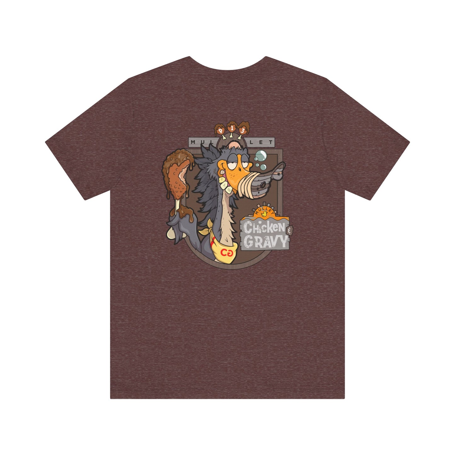 Funny Chicken and Gravy Unisex Tee, Humor T-Shirt, Gift for Food Lovers, Casual Wear, Unique Graphic Tee