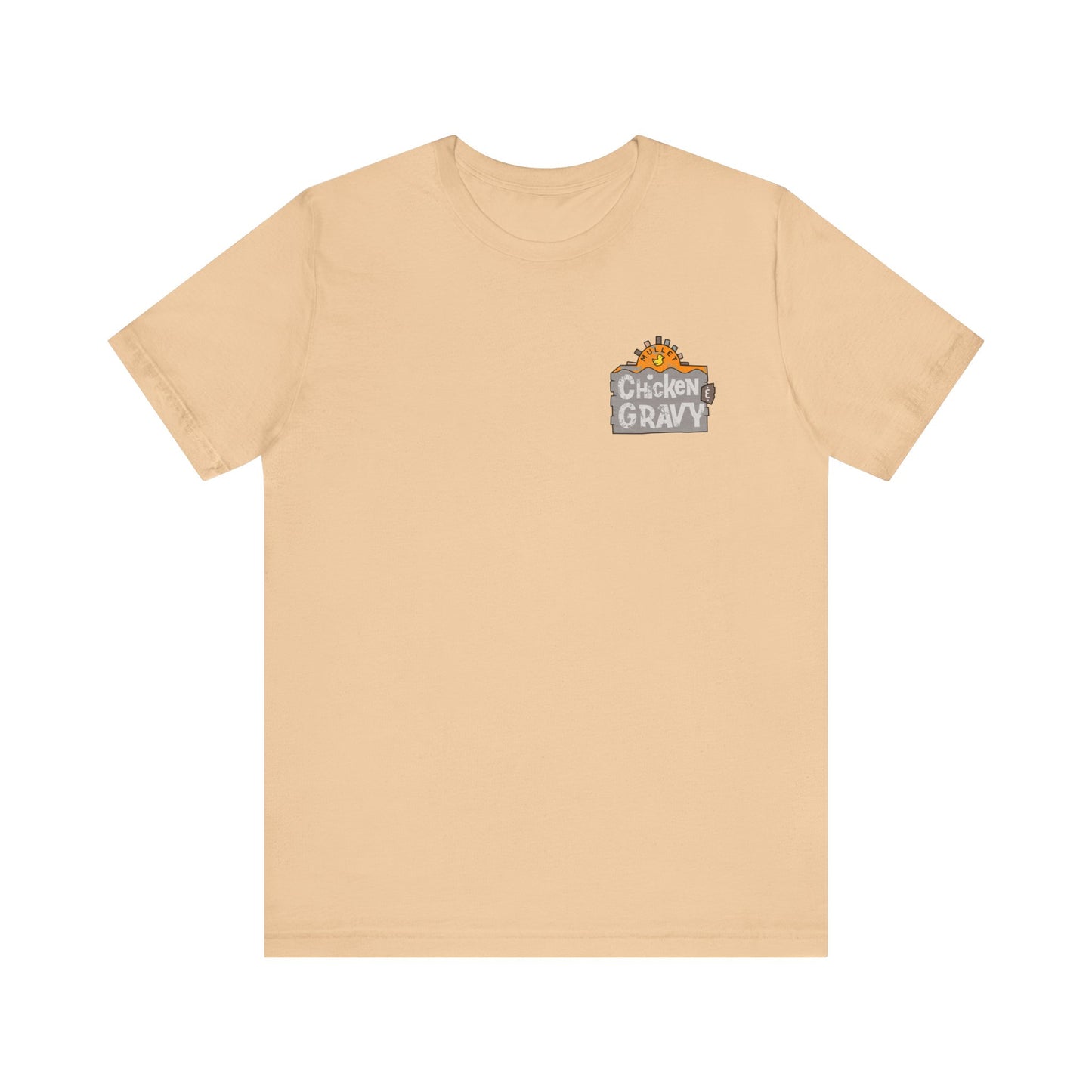 Funny Chicken and Gravy Unisex Tee, Humor T-Shirt, Gift for Food Lovers, Casual Wear, Unique Graphic Tee