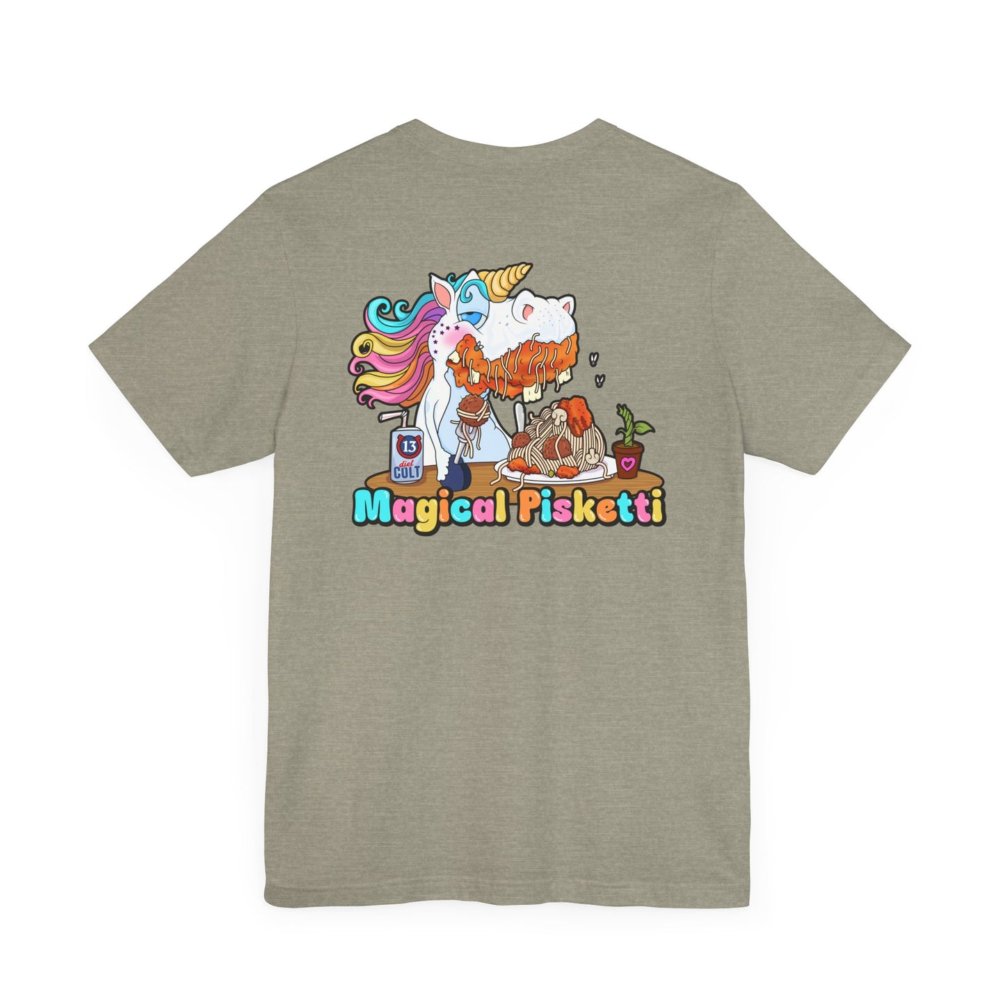 Magical Pisketti Unicorn Unisex Tee - Fun & Whimsical Short Sleeve T-Shirt