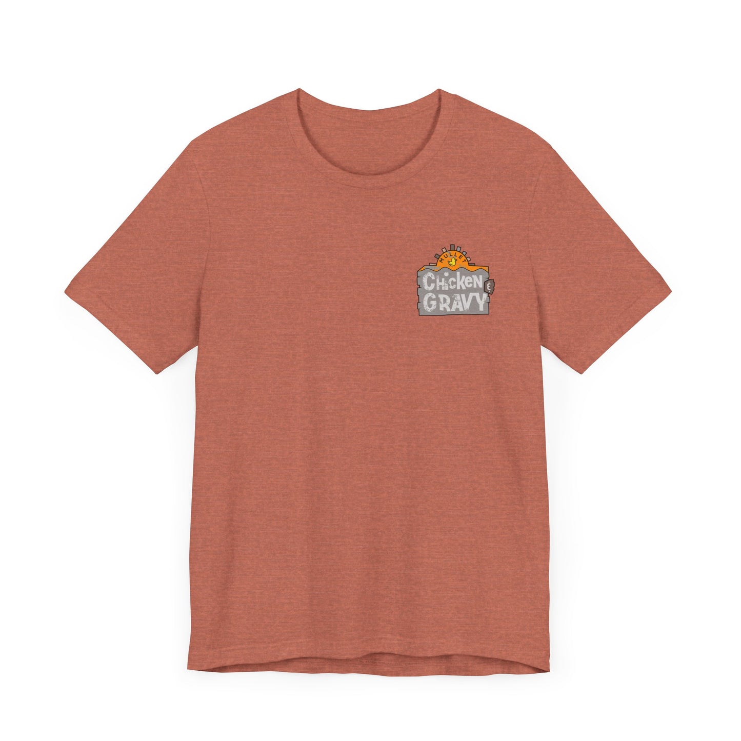 Funny Chicken and Gravy Unisex Tee, Humor T-Shirt, Gift for Food Lovers, Casual Wear, Unique Graphic Tee