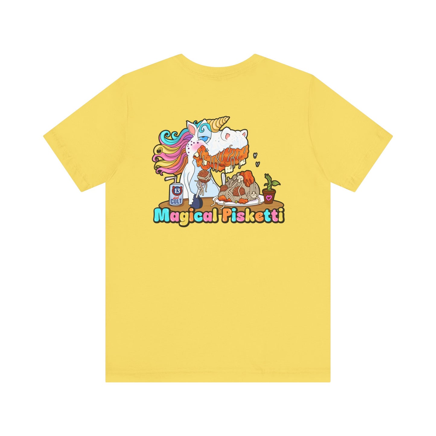 Magical Pisketti Unicorn Unisex Tee - Fun & Whimsical Short Sleeve T-Shirt
