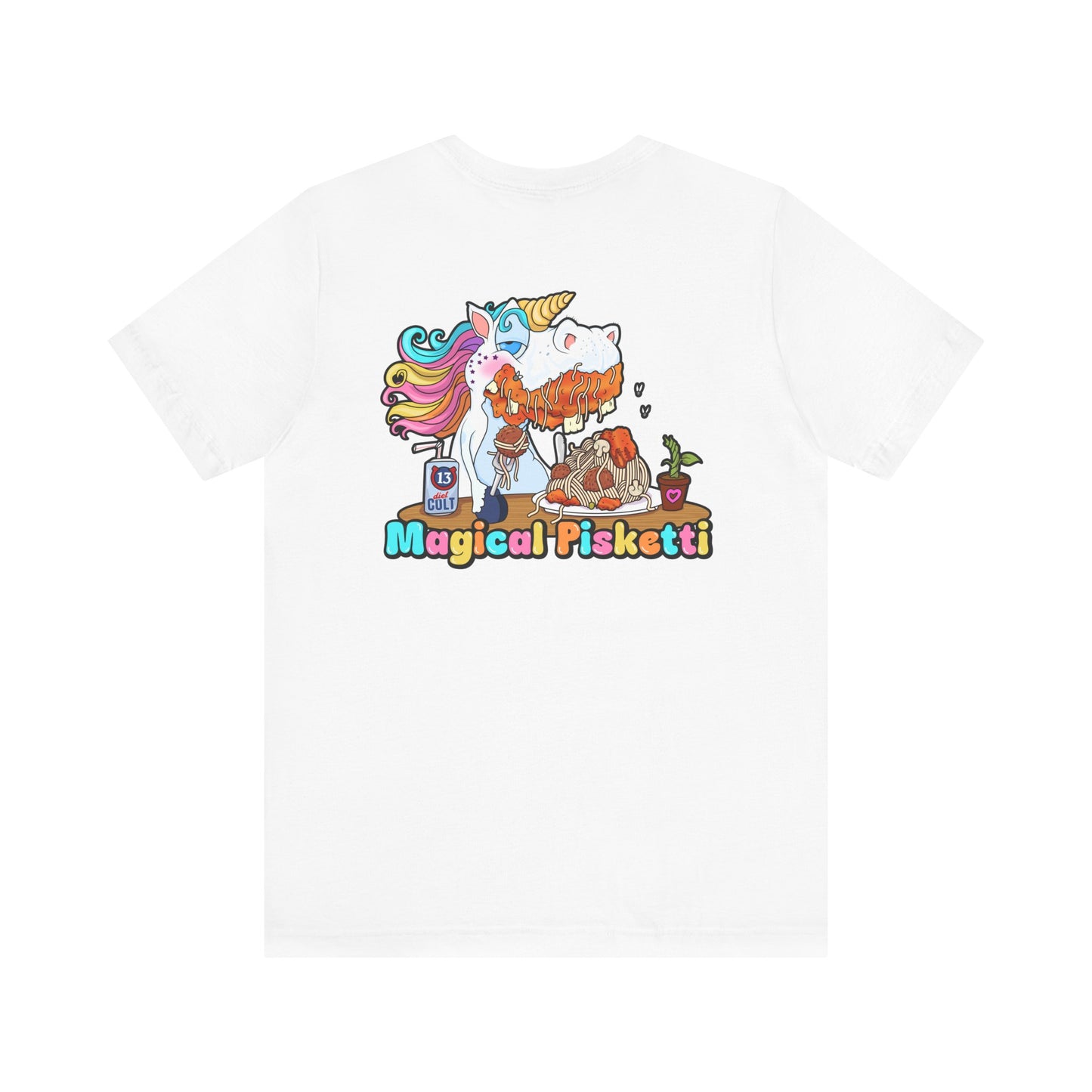 Magical Pisketti Unicorn Unisex Tee - Fun & Whimsical Short Sleeve T-Shirt