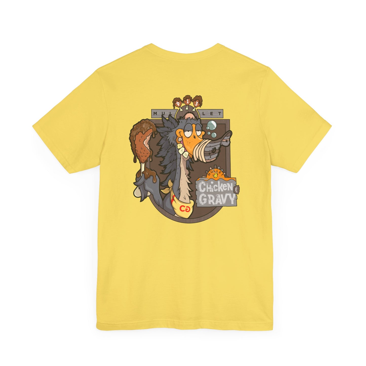 Funny Chicken and Gravy Unisex Tee, Humor T-Shirt, Gift for Food Lovers, Casual Wear, Unique Graphic Tee