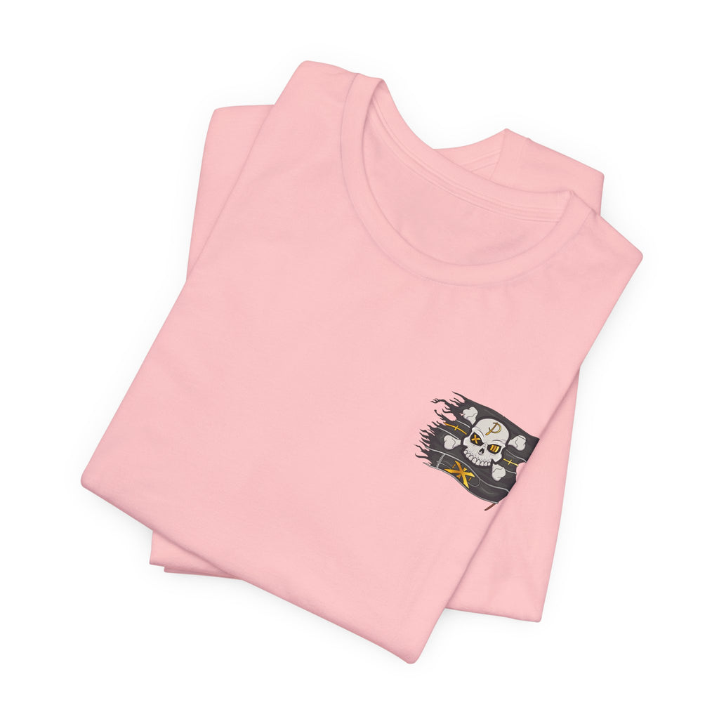 Pirate Skull Flag Tee — Distressed Jolly Roger Graphic T-Shirt