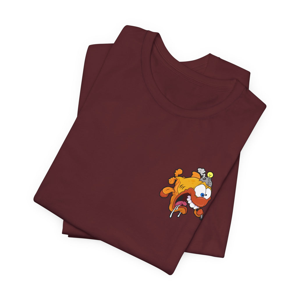 Jellyfish Attack Graphic Tee — Fun Cartoon Surfing Fish Shirt