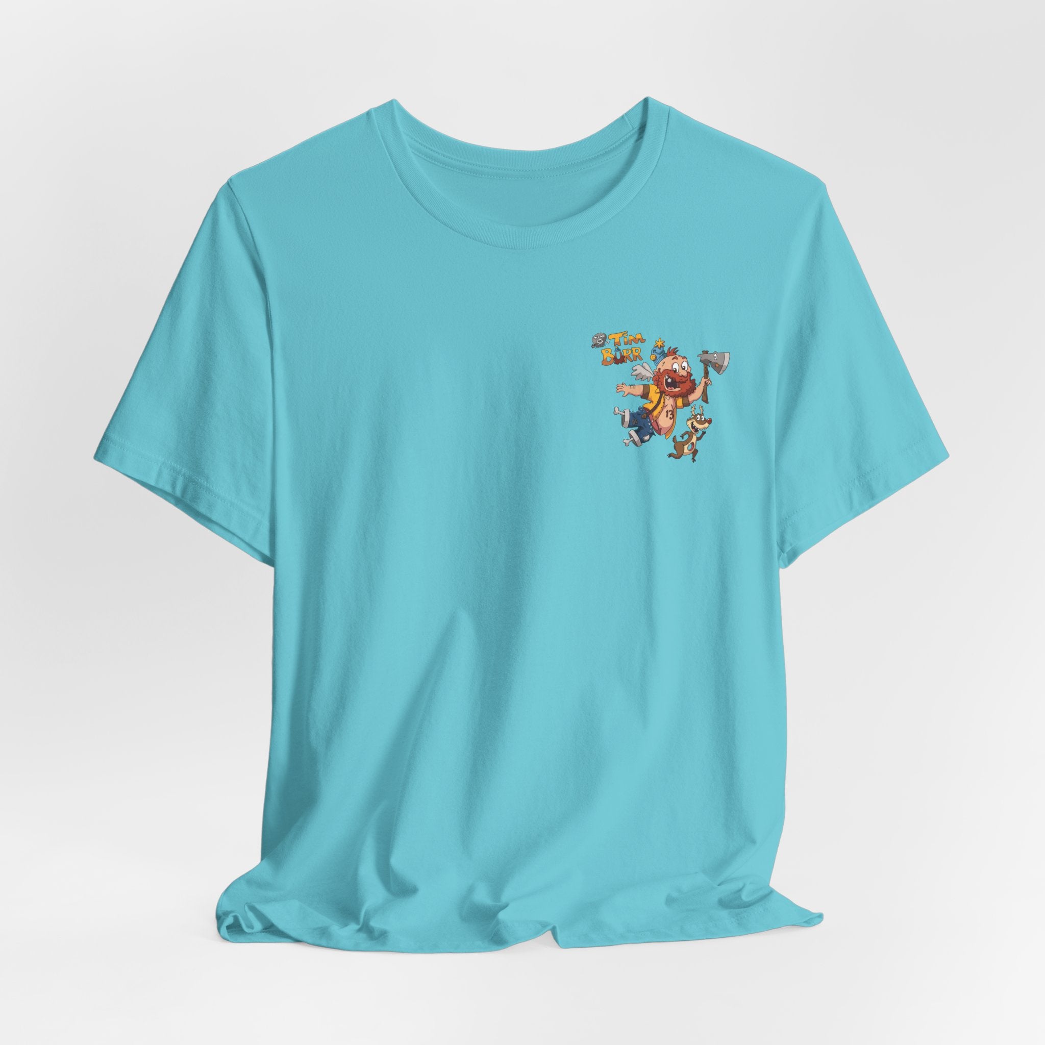 Tim Burr Graphic Tee – Lumberjack Cartoon T‑Shirt