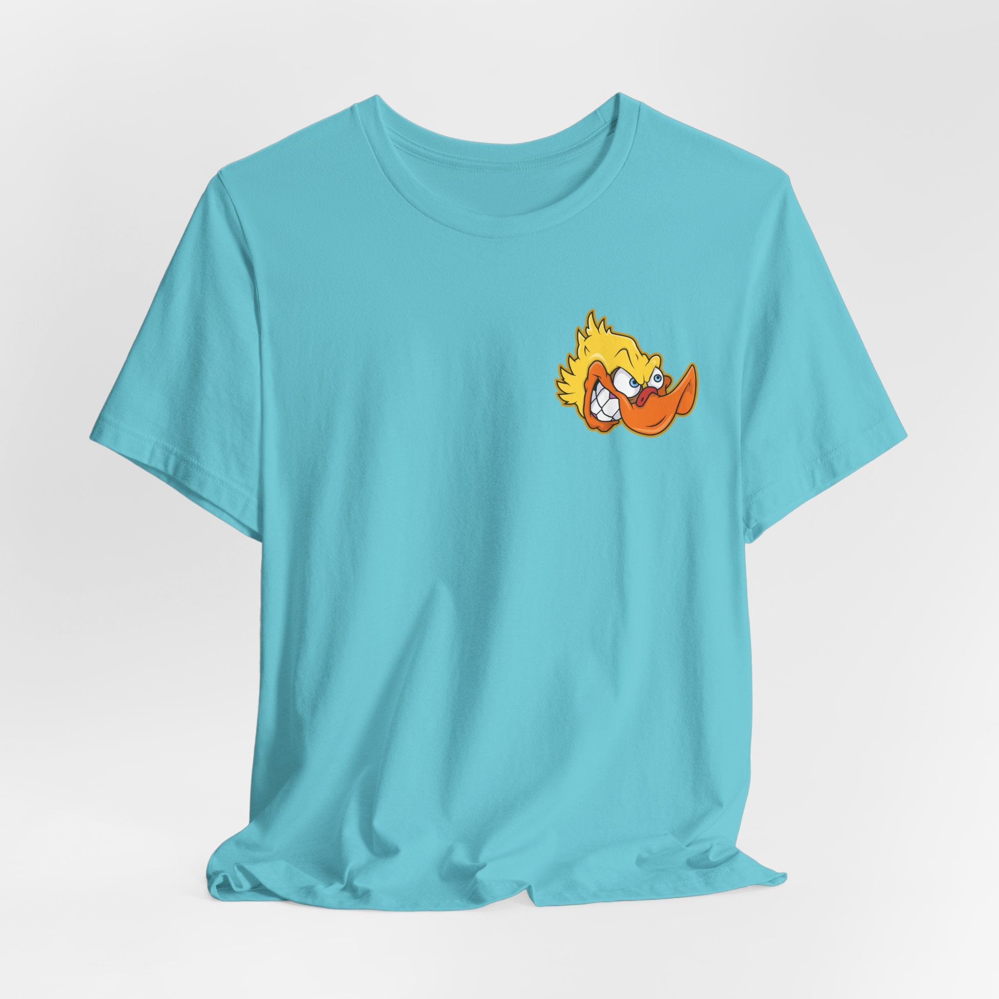 Duck Graphic Tee — Playful Retro Duck Cartoon Short Sleeve Shirt