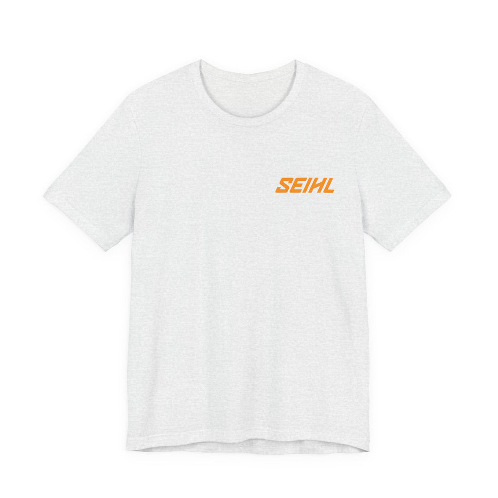 Chainsaw Seihl Cartoon Tee — 'SEIHL' Graphic Short Sleeve T-Shirt